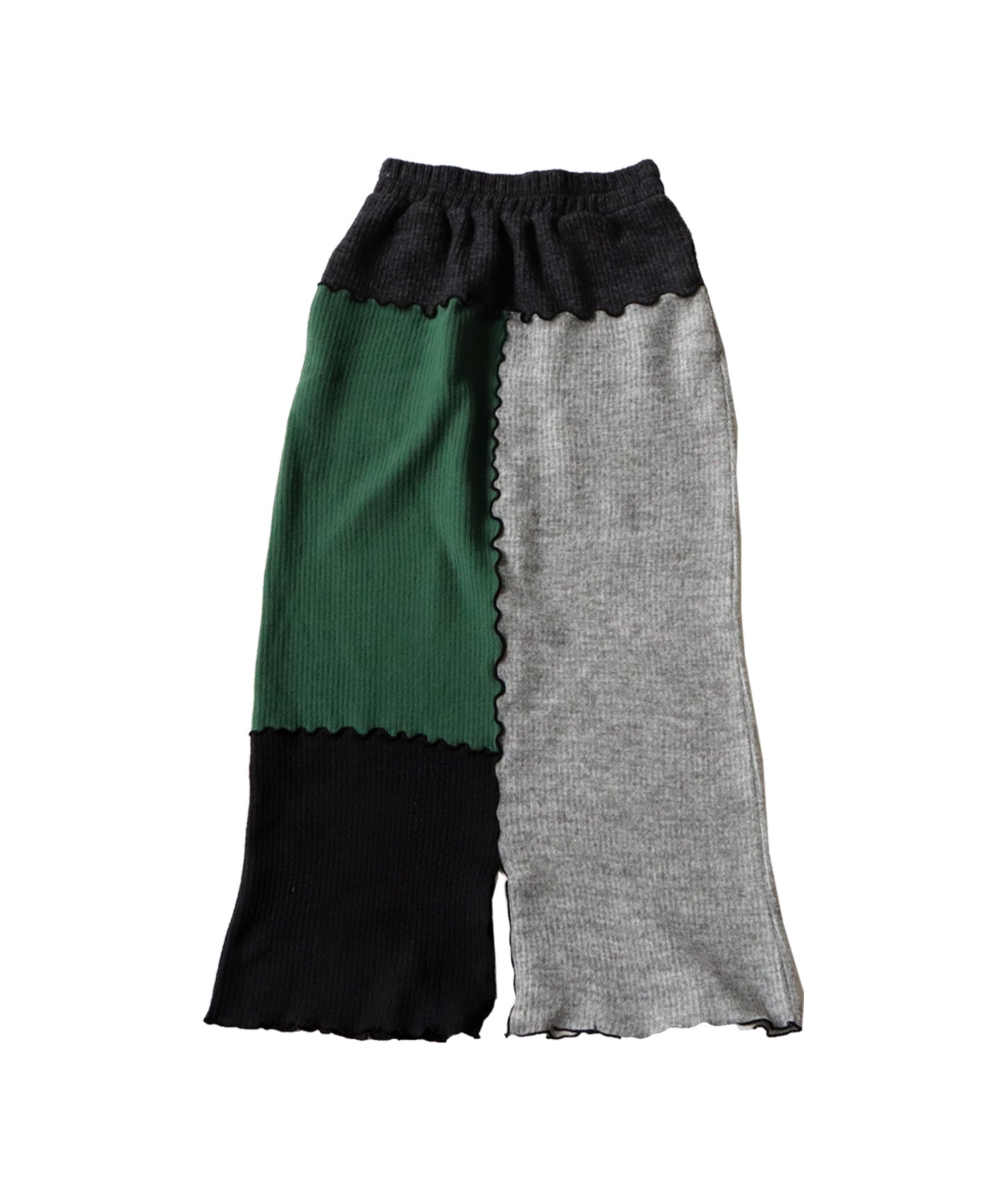 Patchwork -Style Rib Tight Skirt Ladies