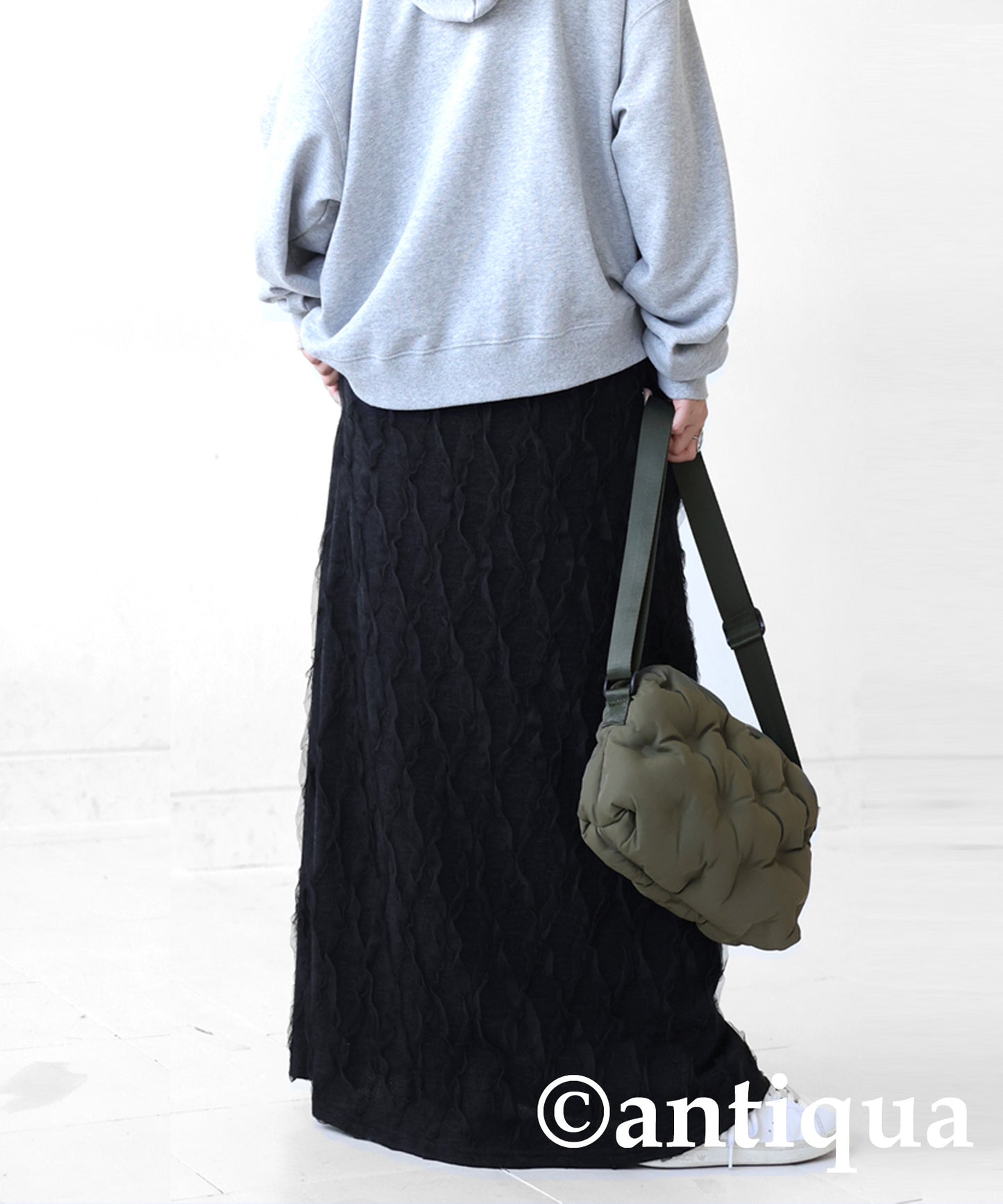 Tulle knit skirt Ladies