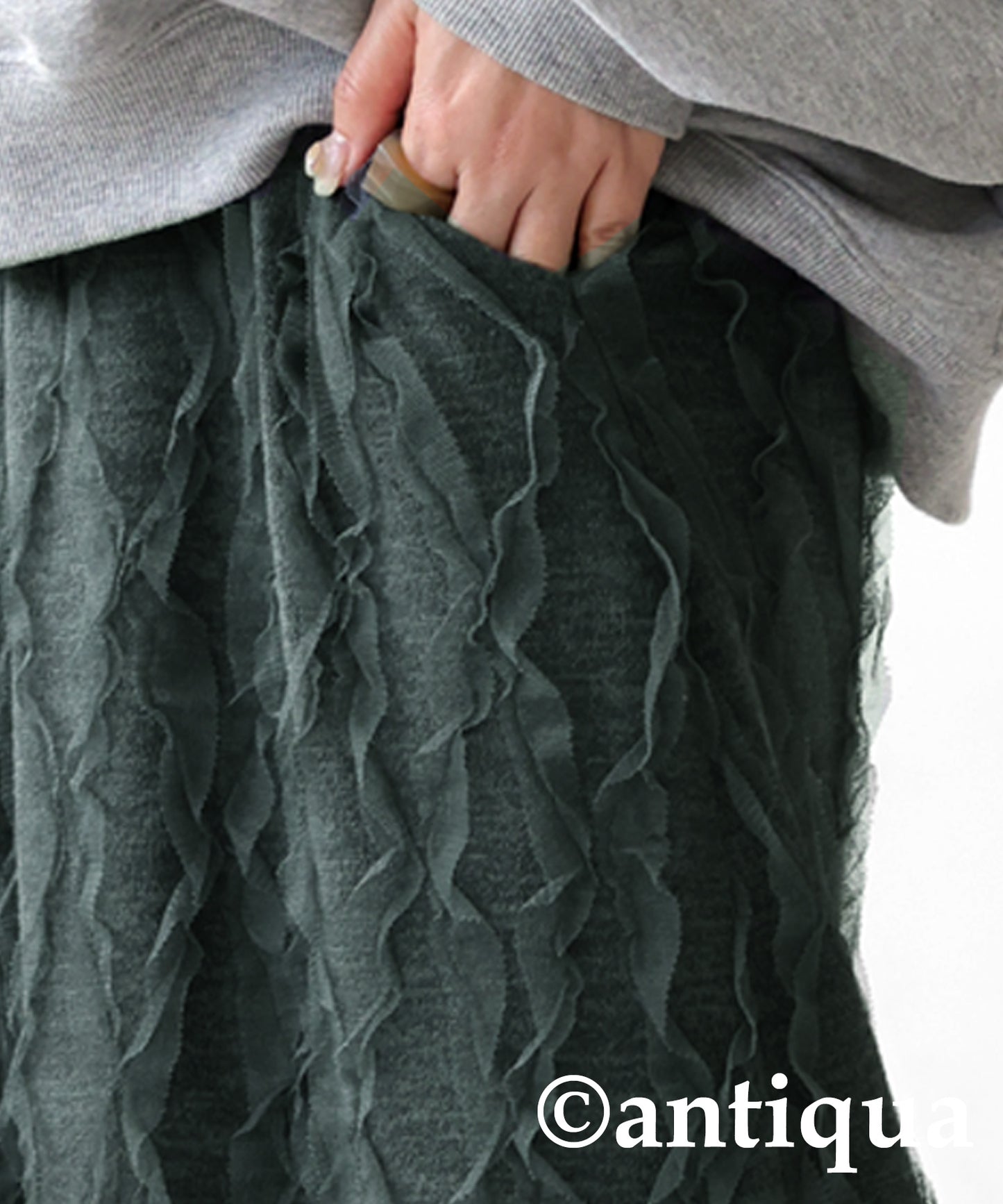 Tulle knit skirt Ladies