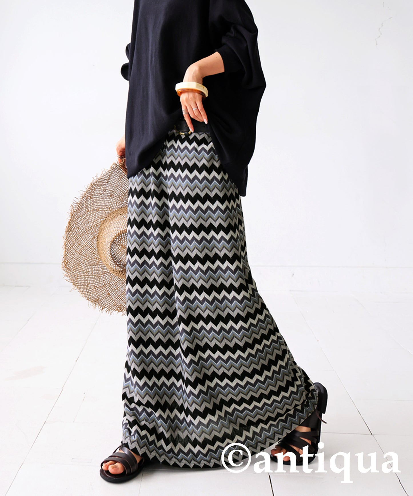 Border Knit Skirt Ladies