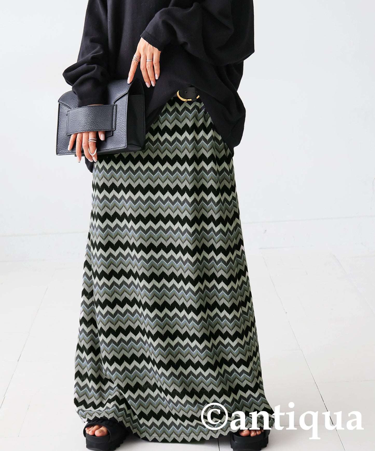 Border Knit Skirt Ladies