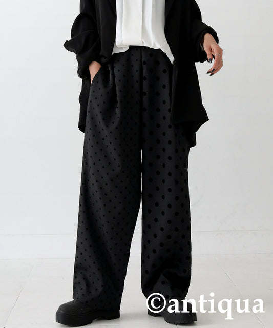 Flocky Polka Dot Pants Ladies