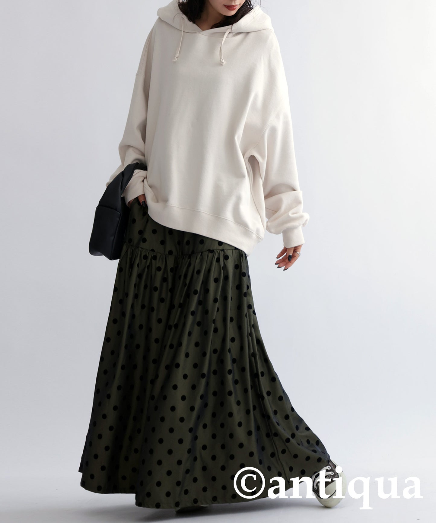 Polka Dot Gather Skirt Ladies