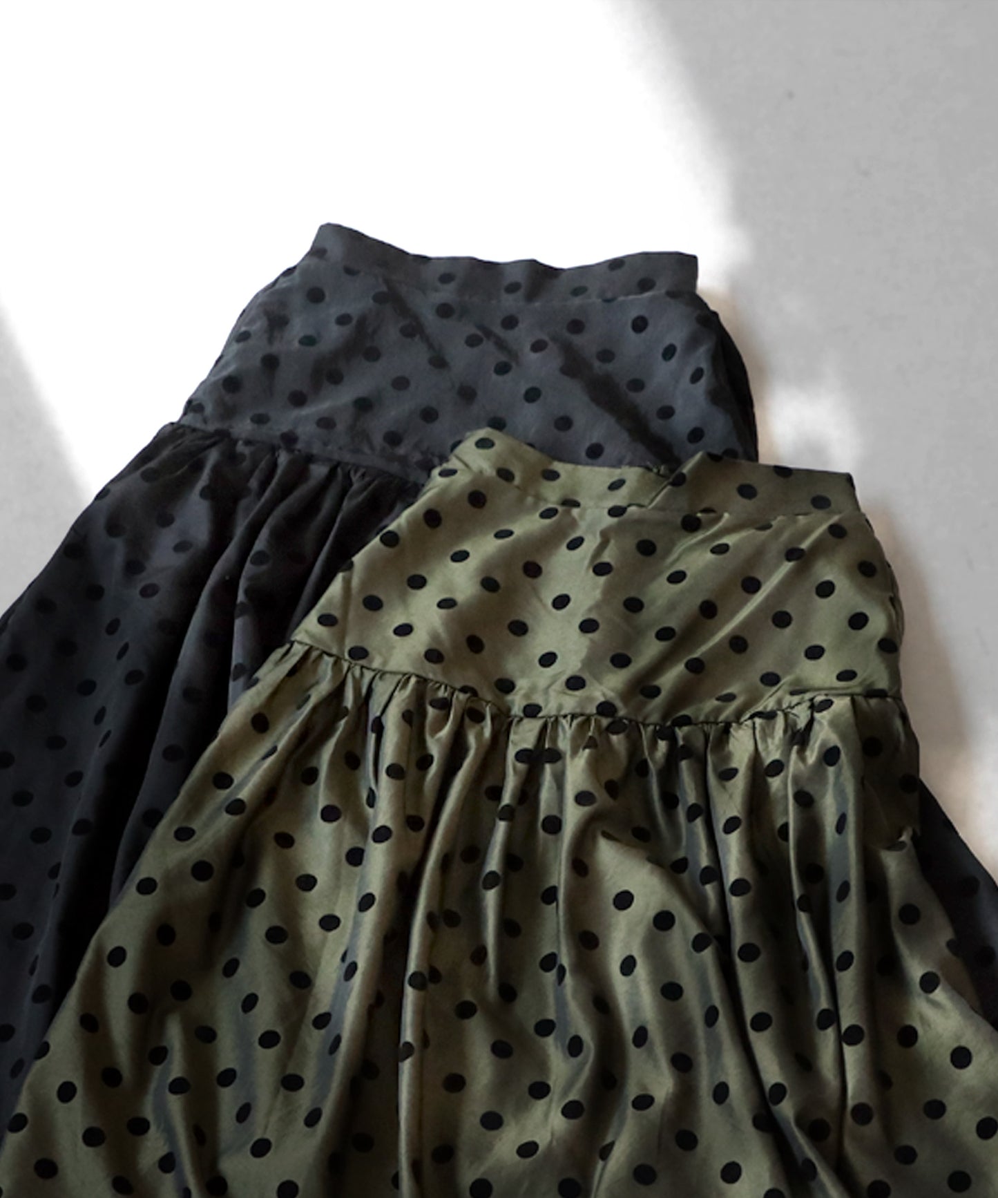 Polka Dot Gather Skirt Ladies