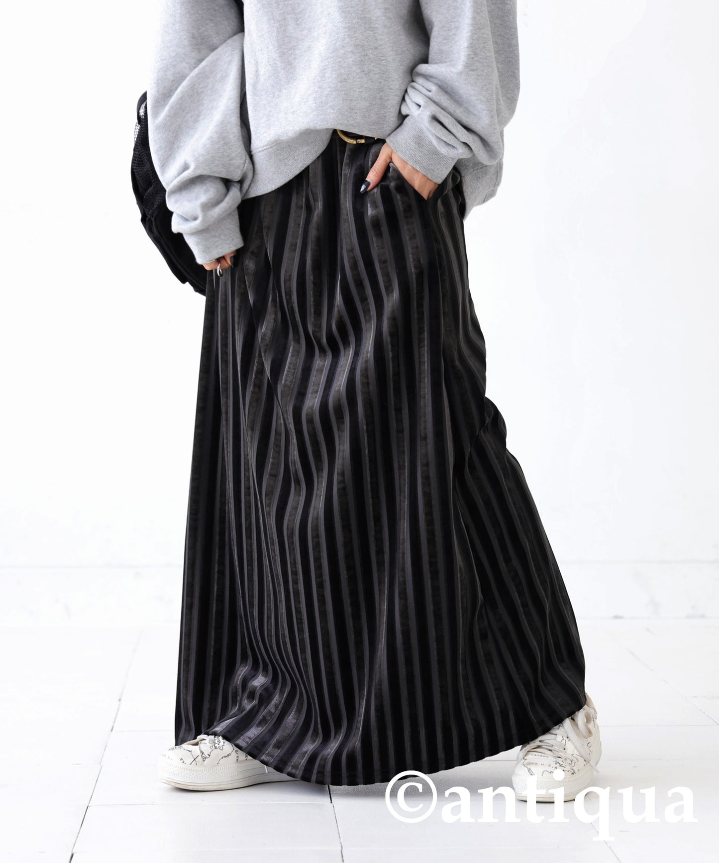 Velor Striped Skirt Ladies