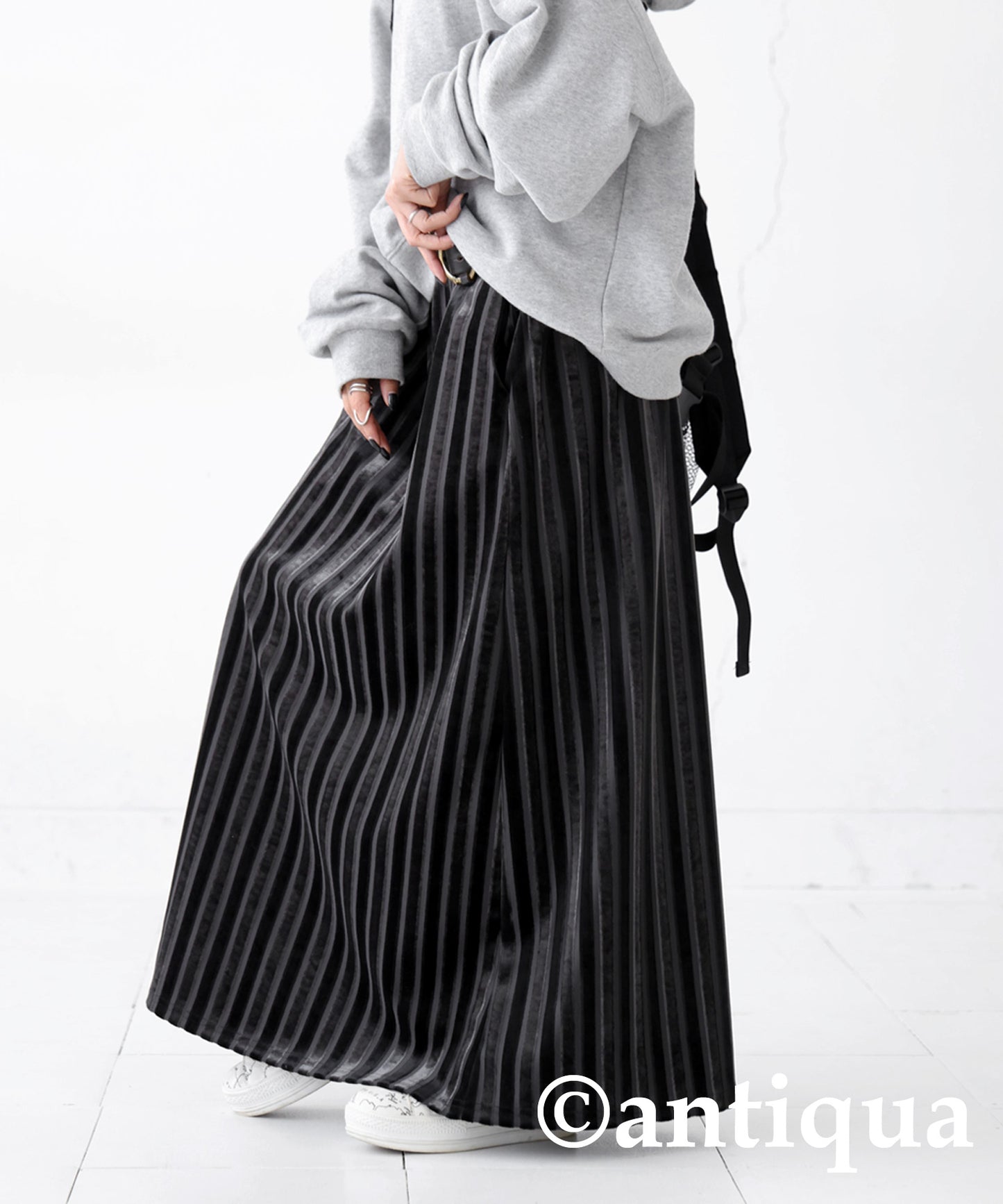 Velor Striped Skirt Ladies