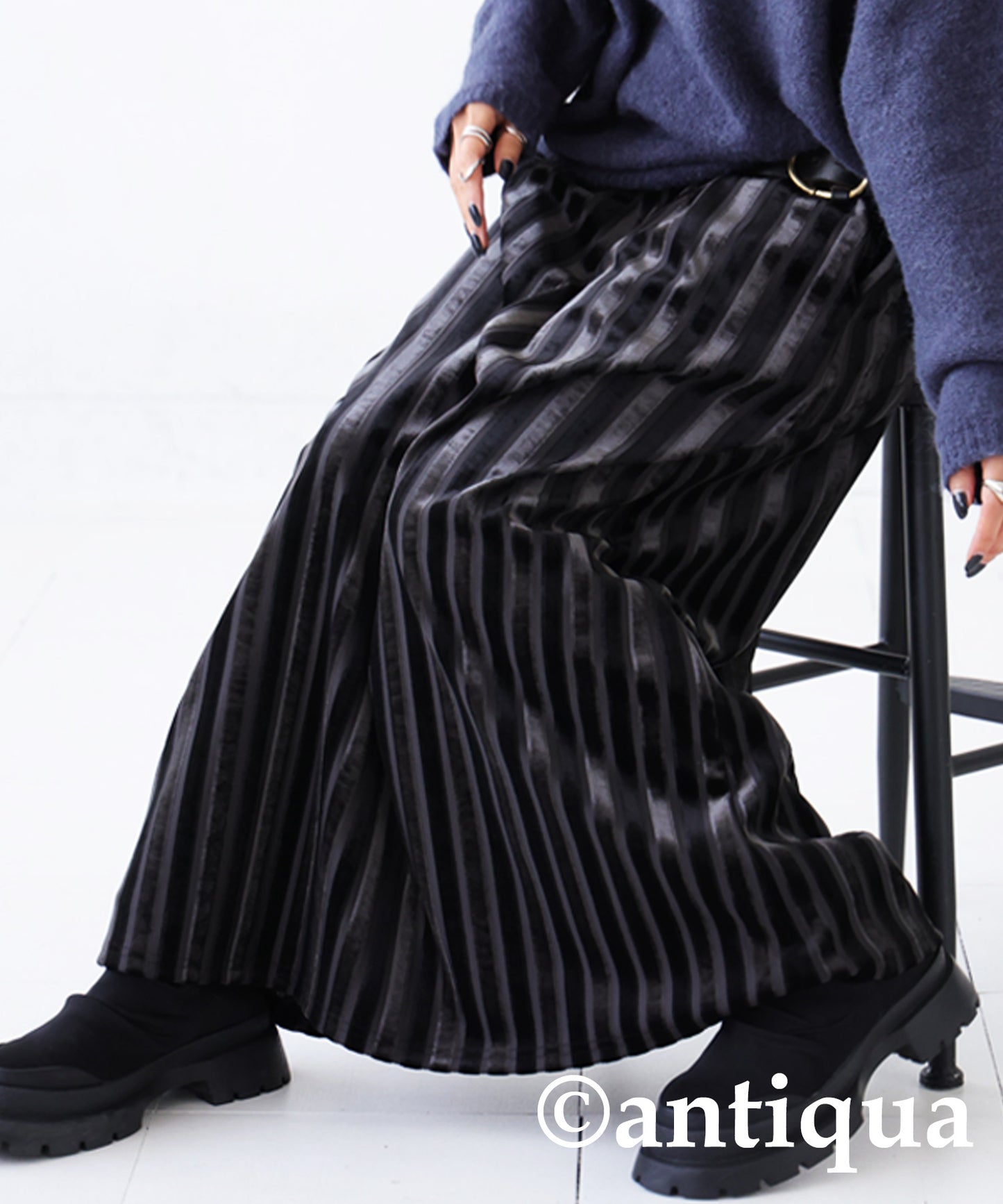 Velor Striped Skirt Ladies