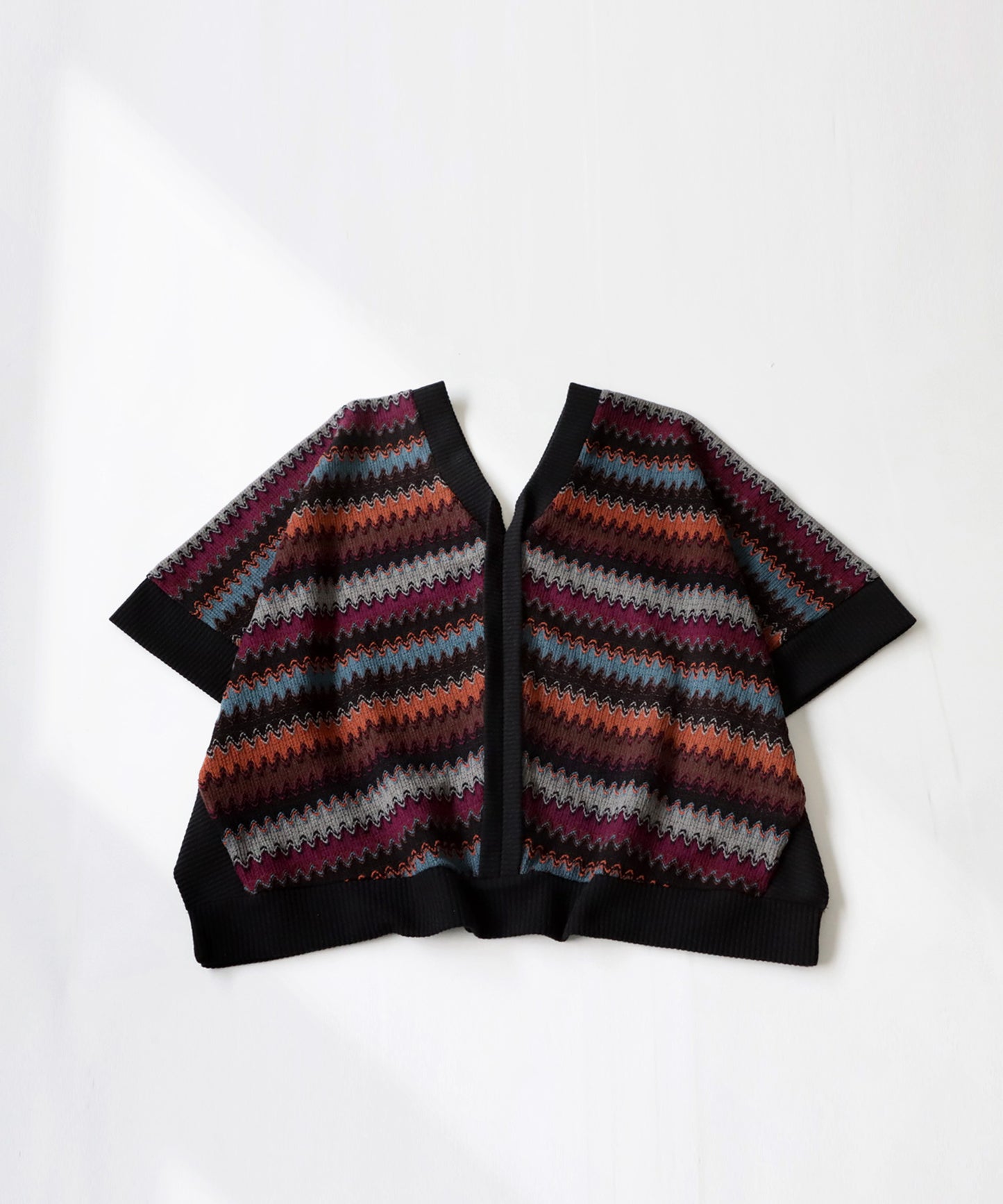 Stripe knitting vest Ladies