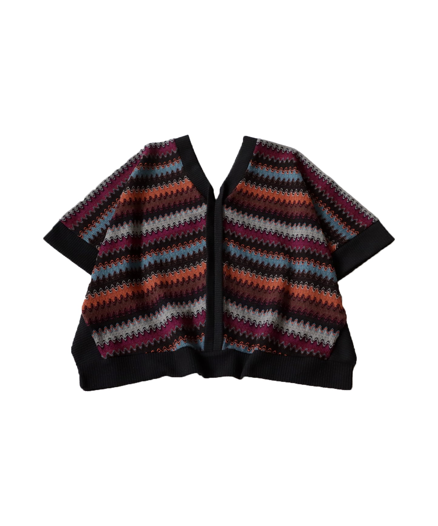 Stripe knitting vest Ladies