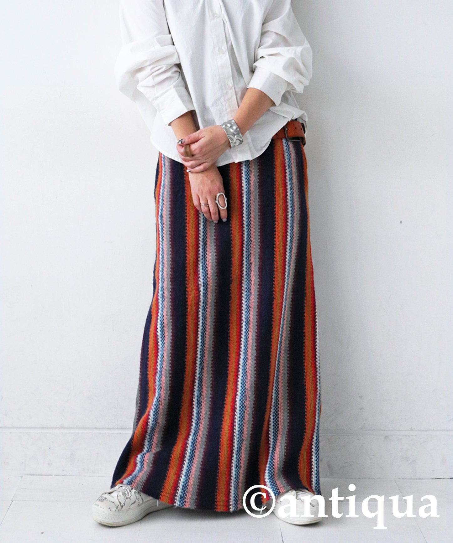 Striped Knit Skirt Ladies