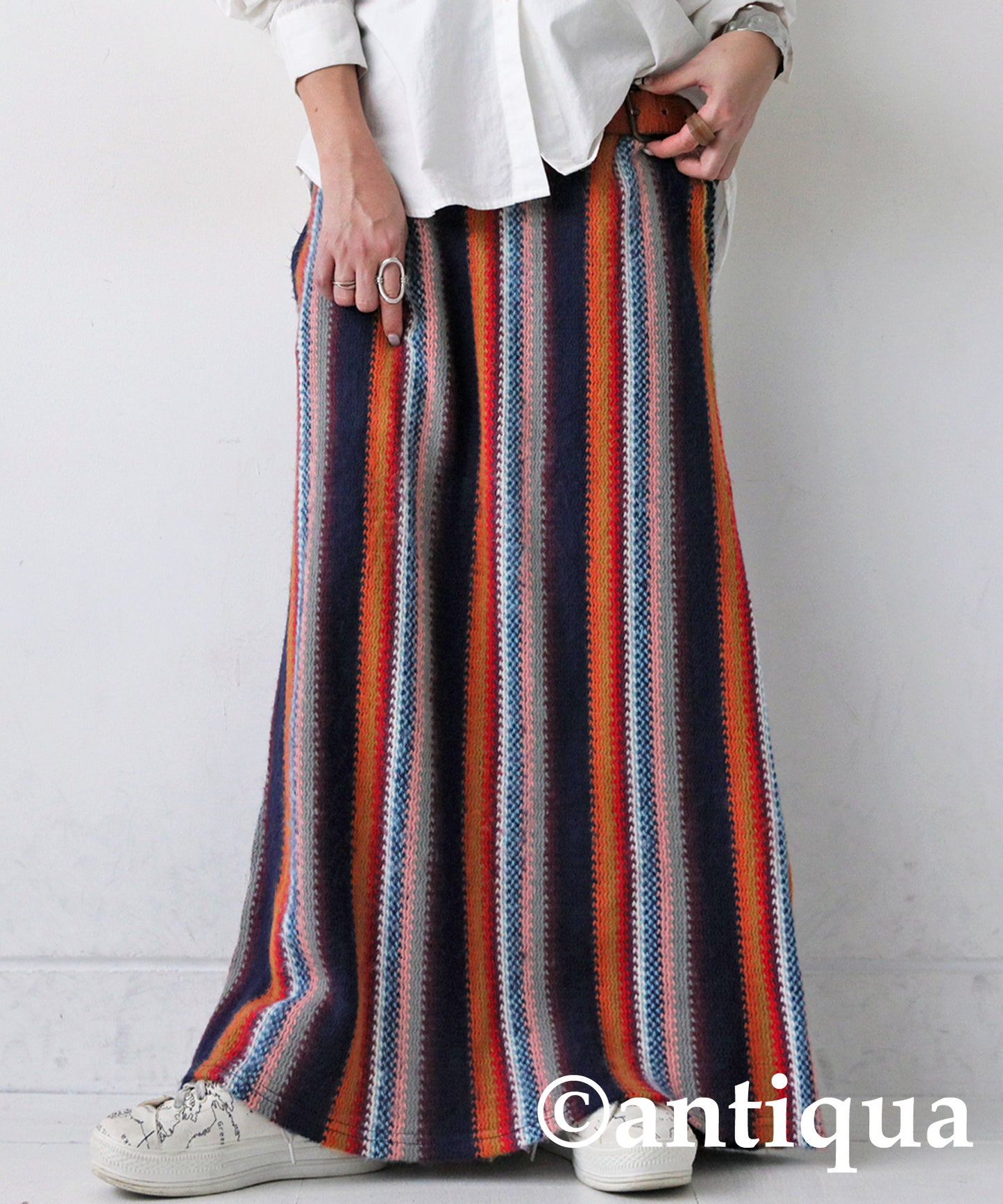 Striped Knit Skirt Ladies