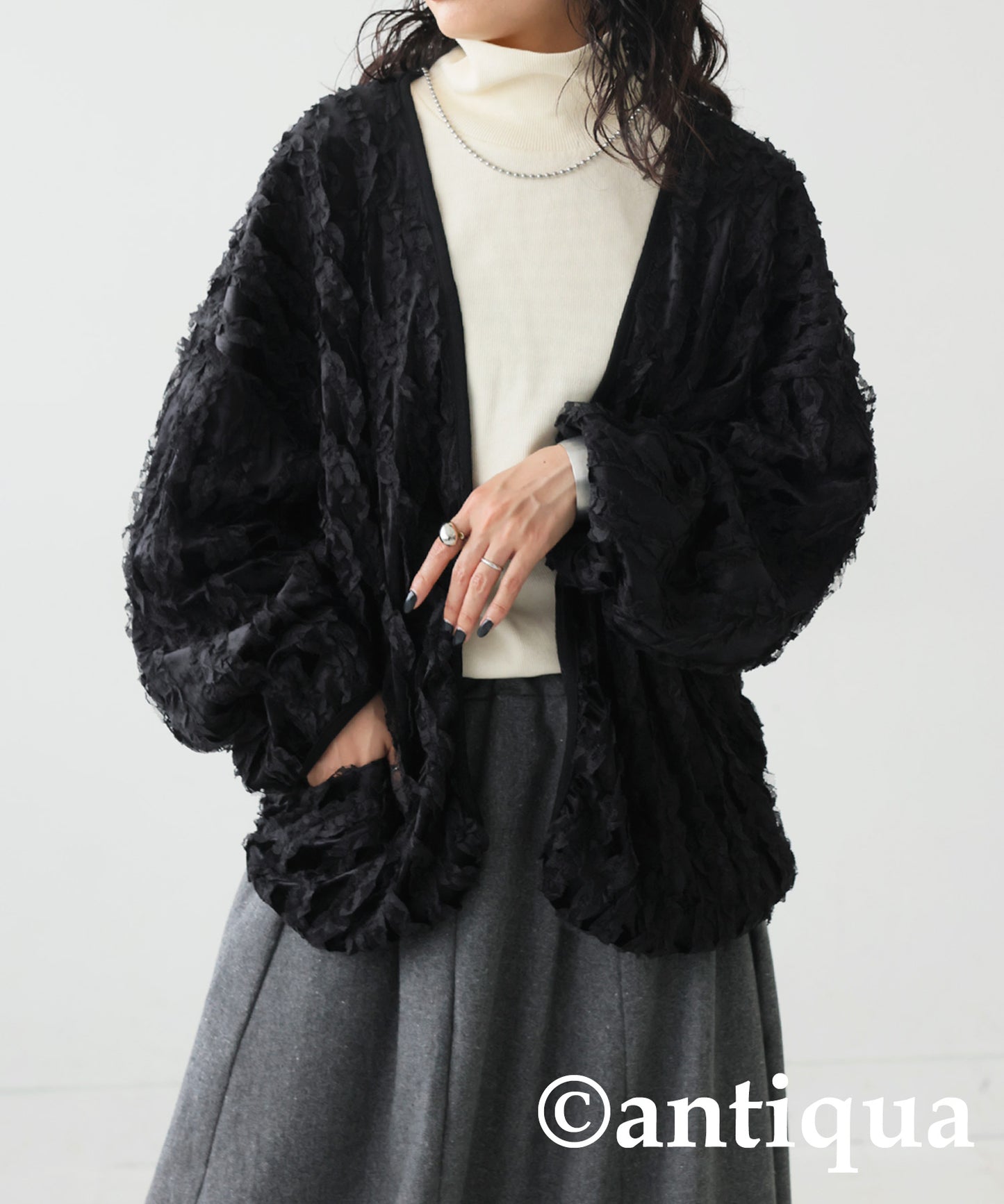 Lace Frill Cardigan Ladies