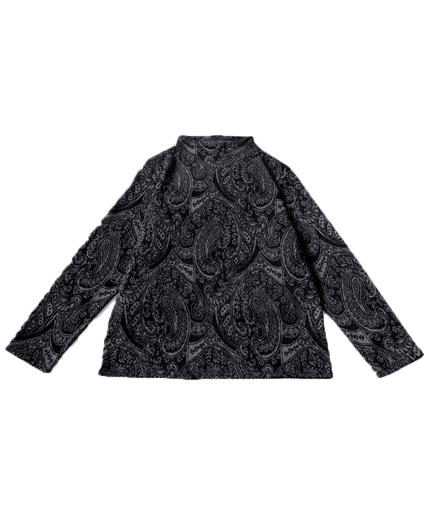 Paisley Pattern Turtleneck Tops Ladies