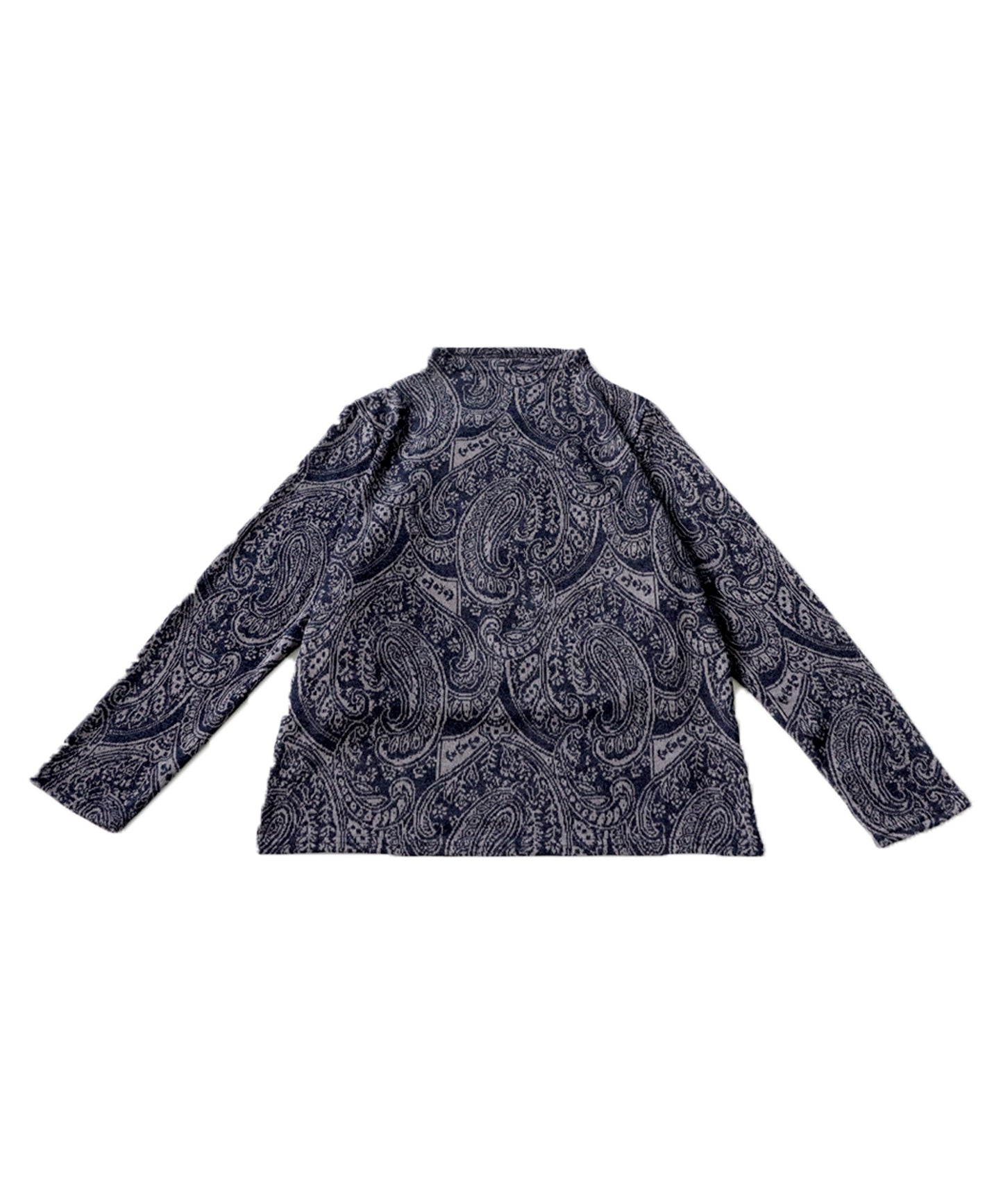 Paisley Pattern Turtleneck Tops Ladies