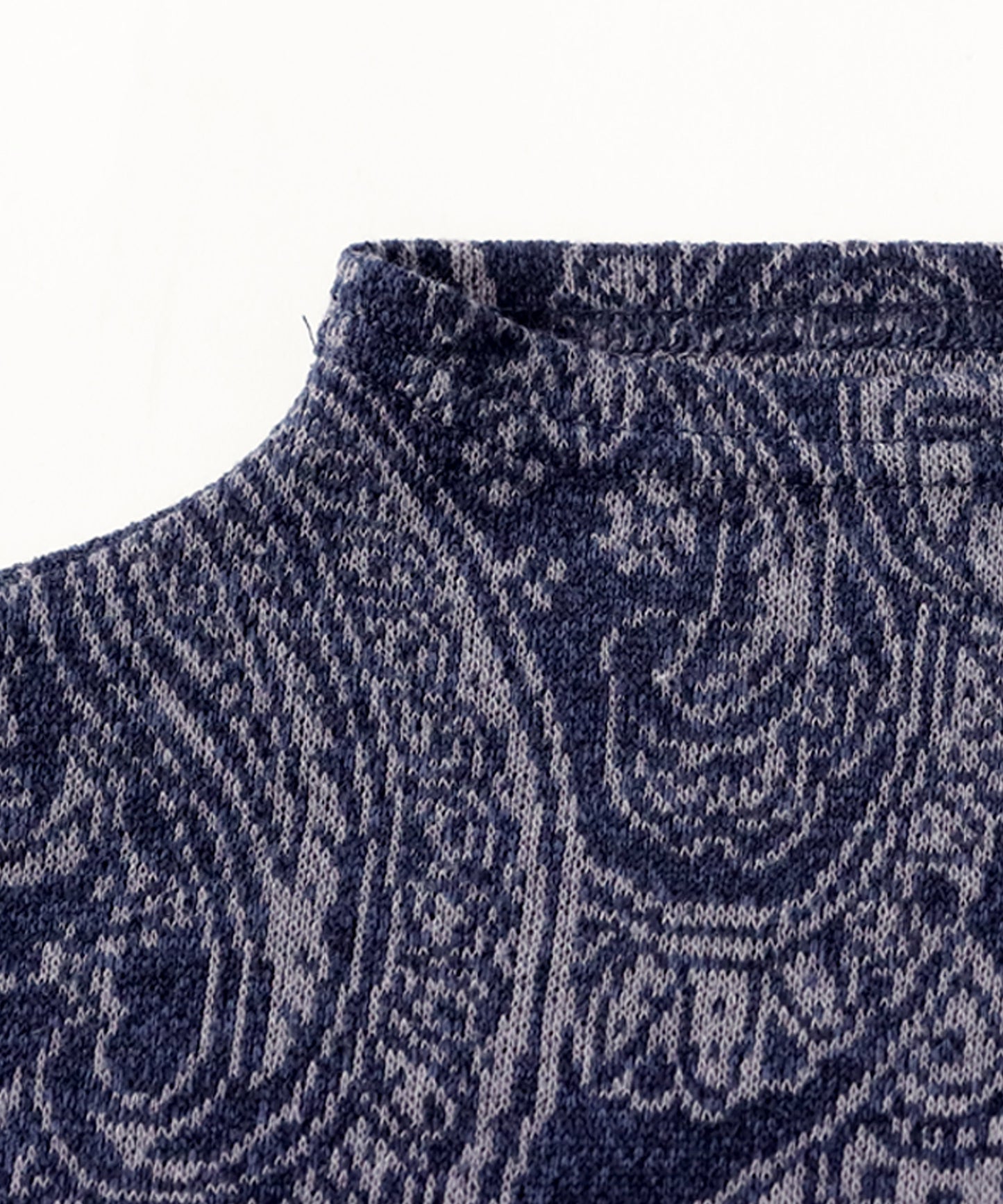 Paisley Pattern Turtleneck Tops Ladies