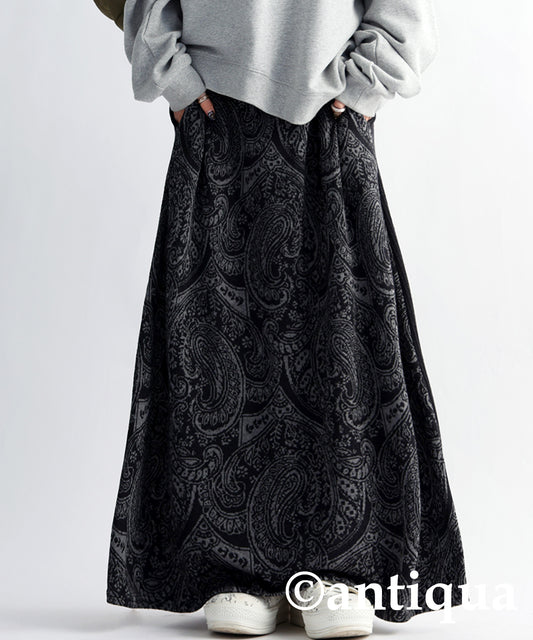 Paisley Pattern Knit Skirt Ladies