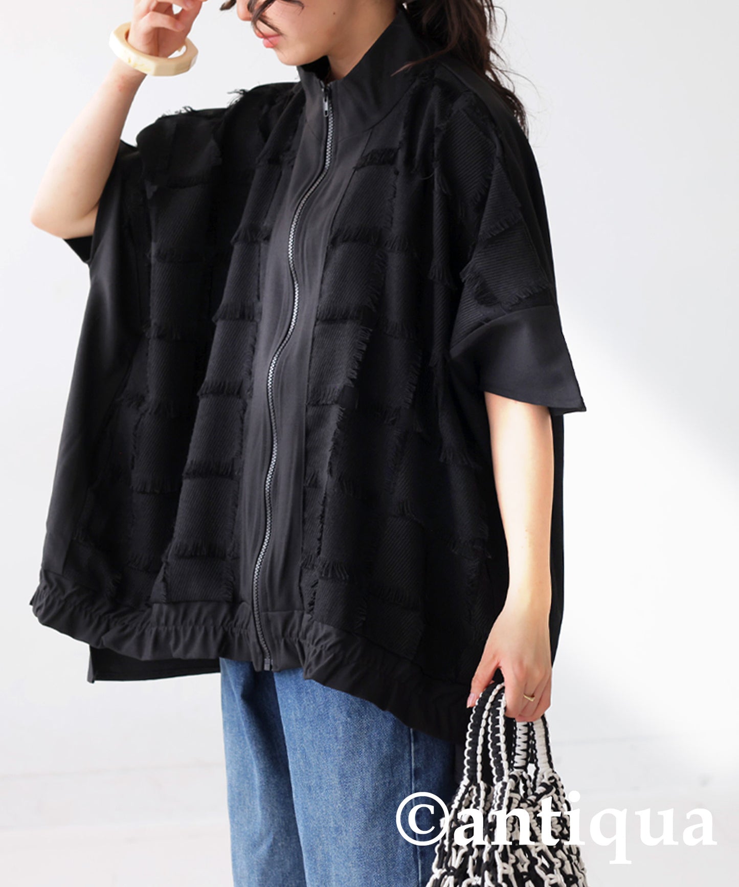 Fringe Jacquard Tops Ladies