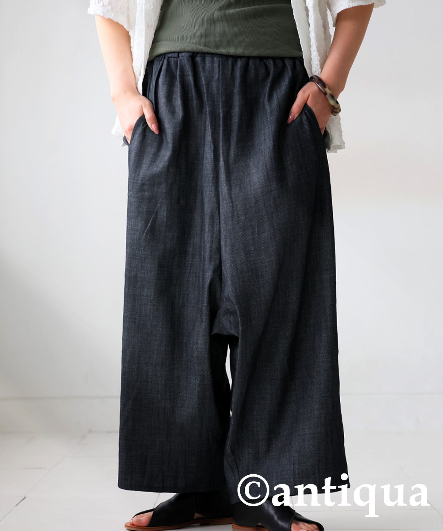 Denim Sarouel Pants Ladies