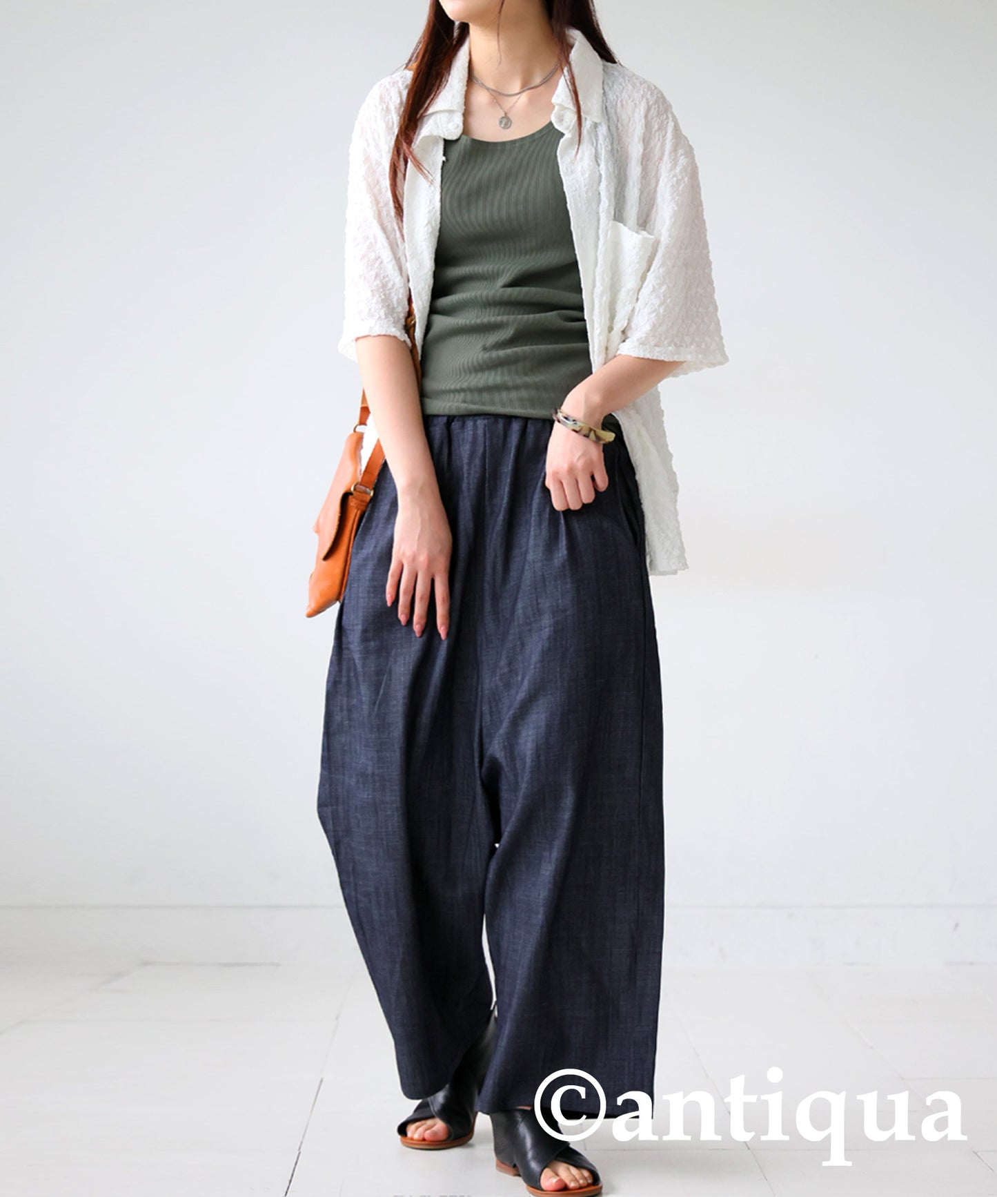 Denim Sarouel Pants Ladies