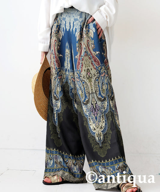 Patterned Wide Pants Ladies