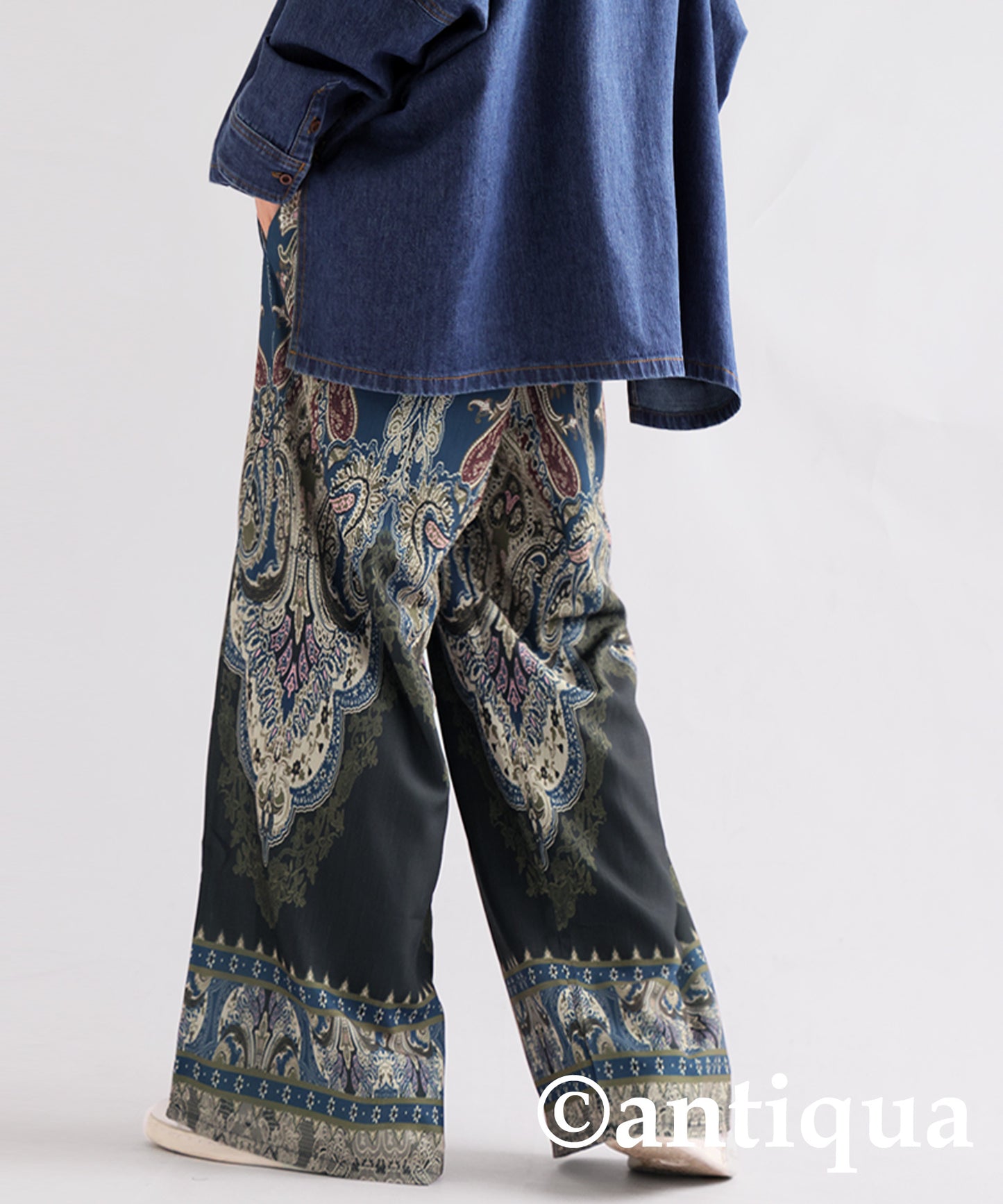 Patterned Wide Pants Ladies