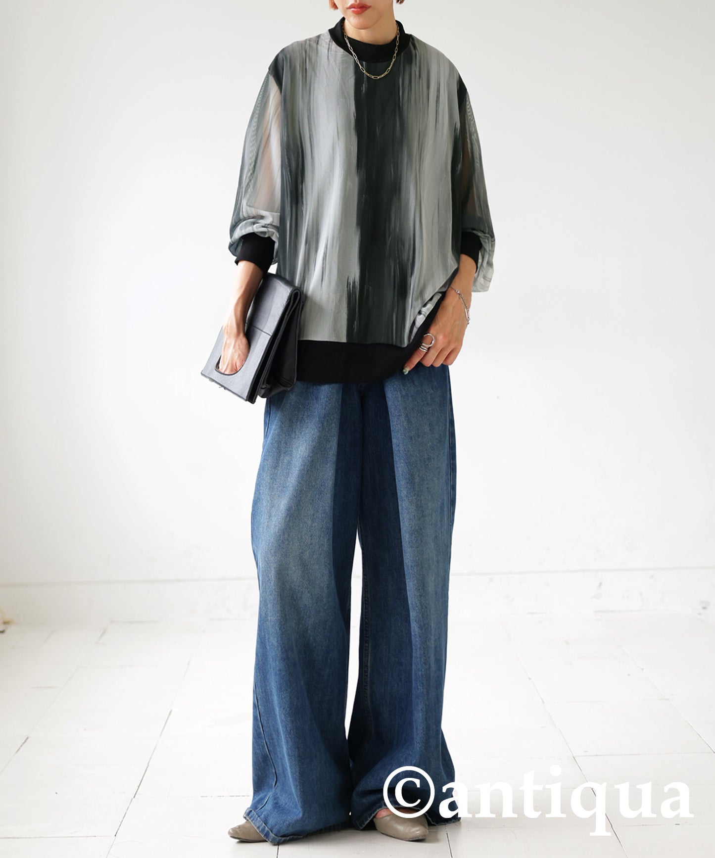 Pattern Sheer Tops Ladies