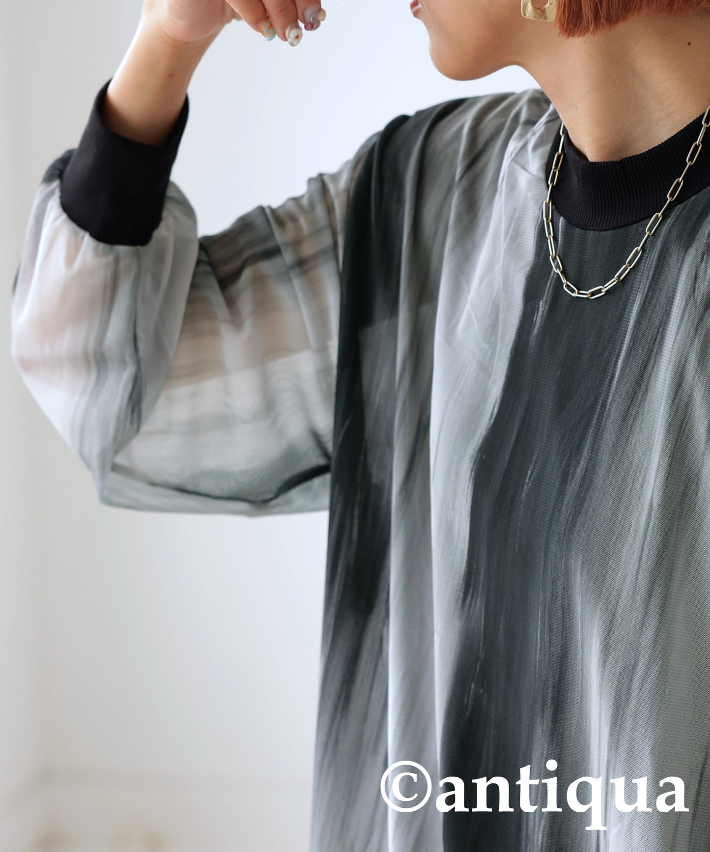 Pattern Sheer Tops Ladies