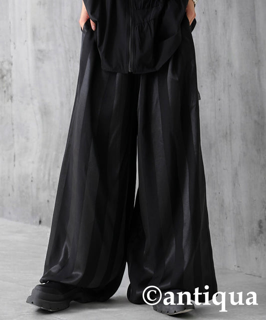 Striped Wide Pants Ladies