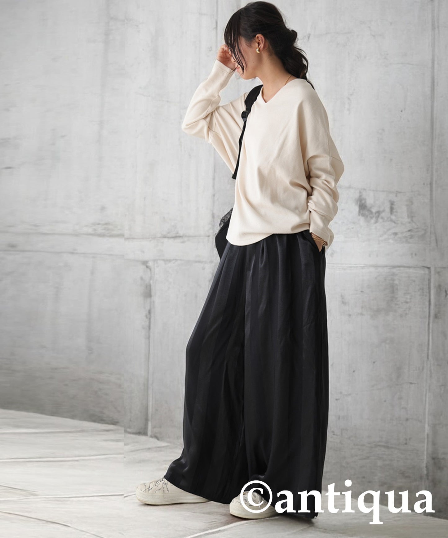 Striped Wide Pants Ladies