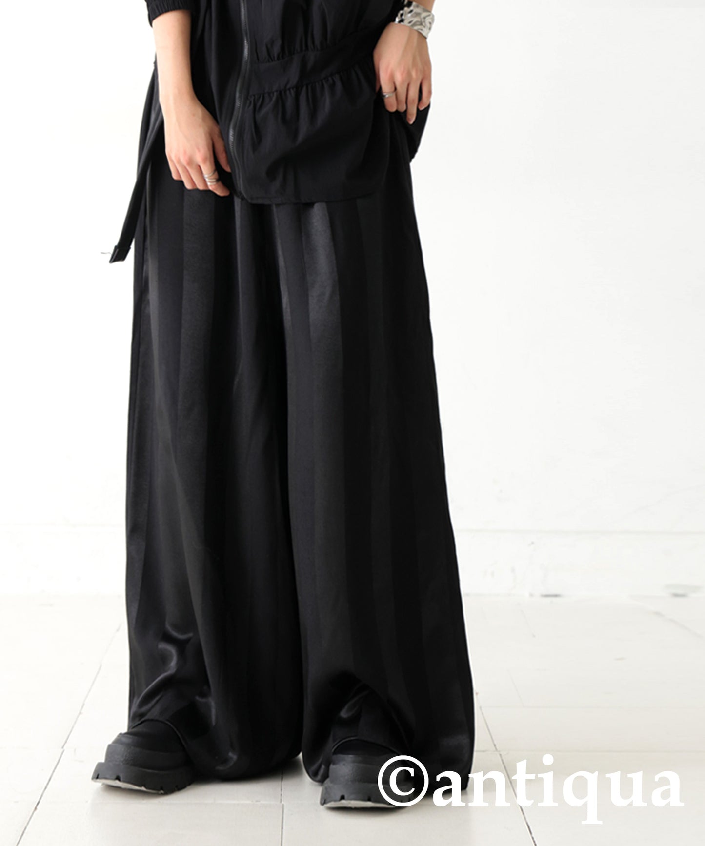 Striped Wide Pants Ladies