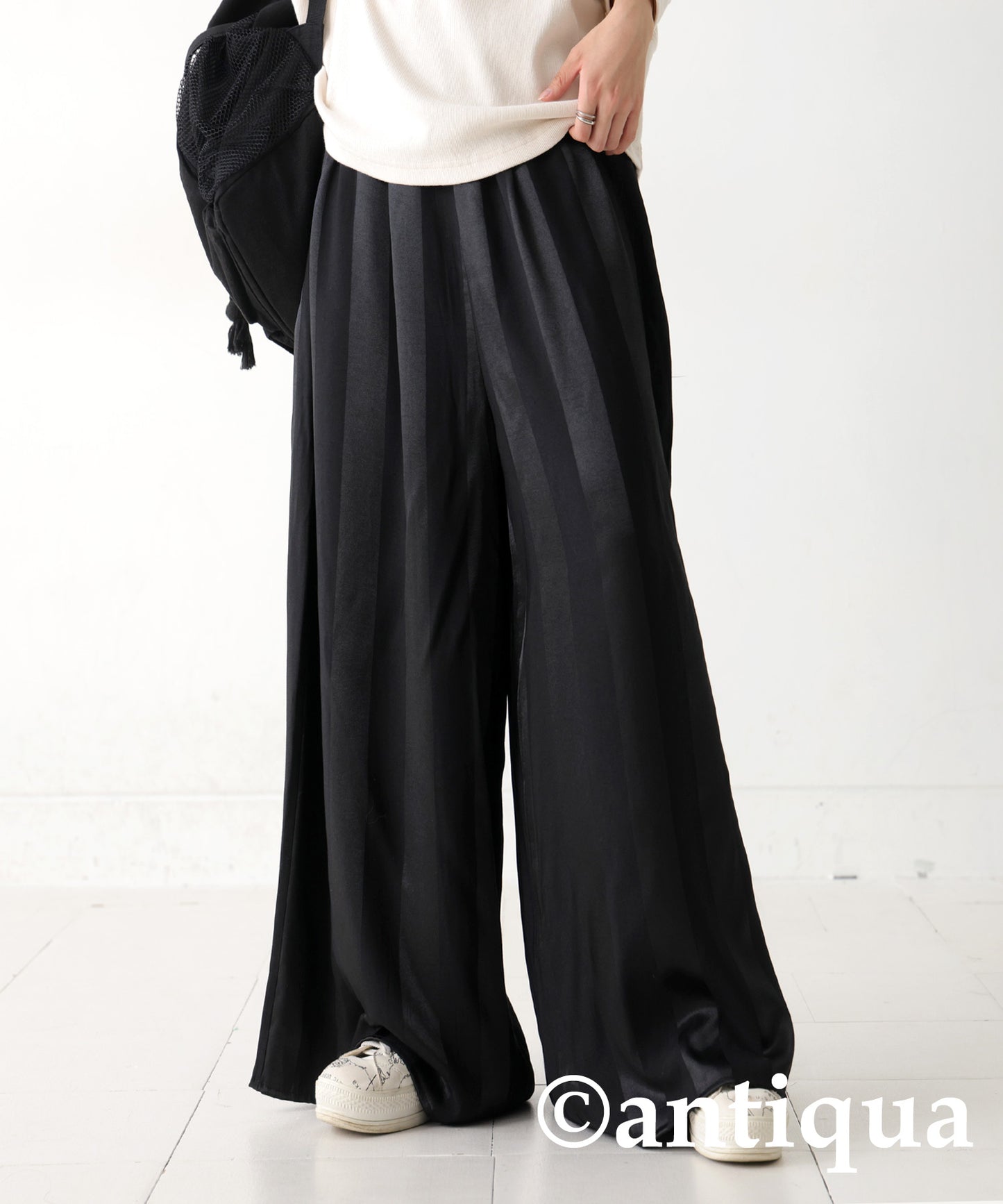 Striped Wide Pants Ladies