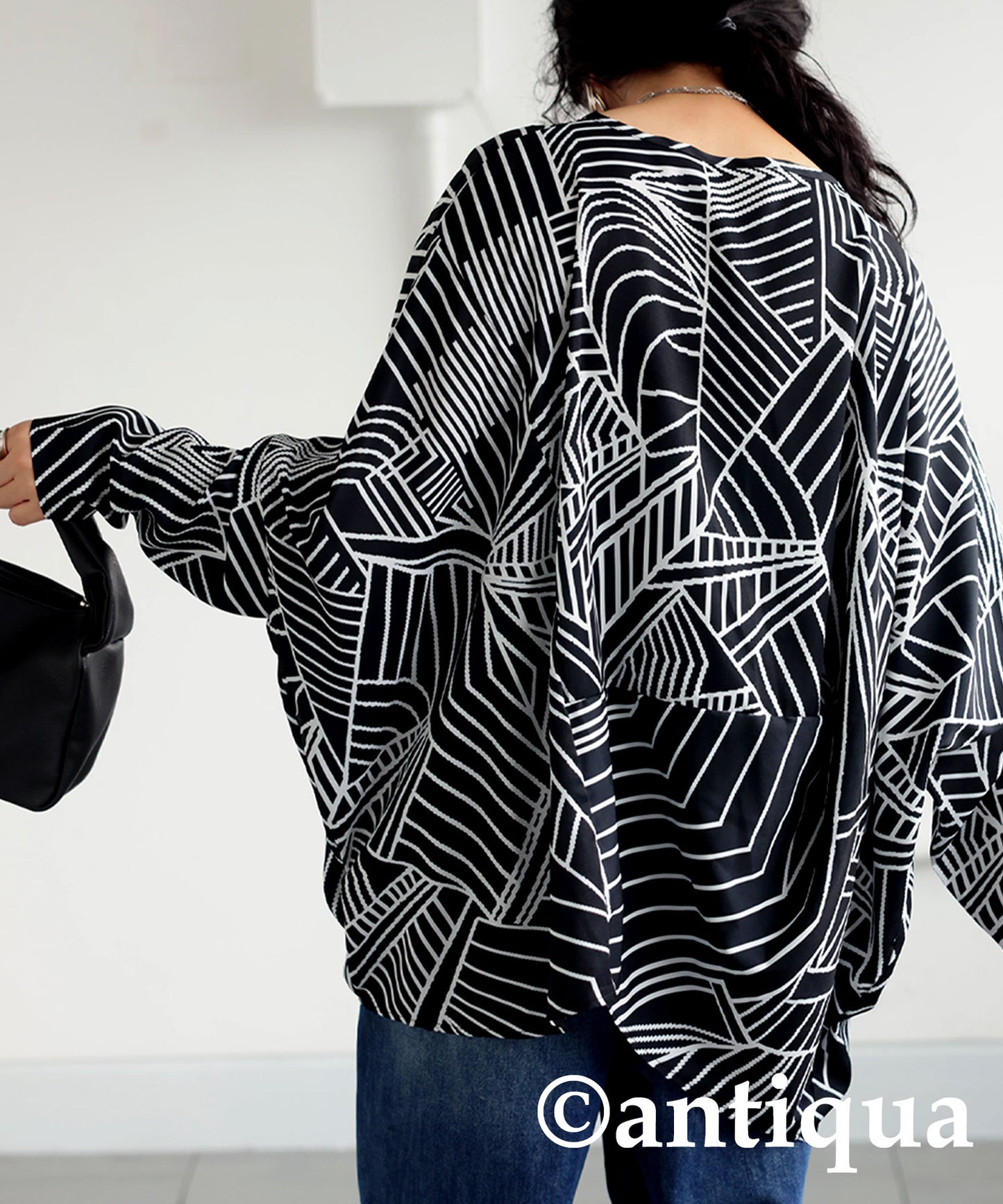 Geometric Pattern Dolman Tops Ladies