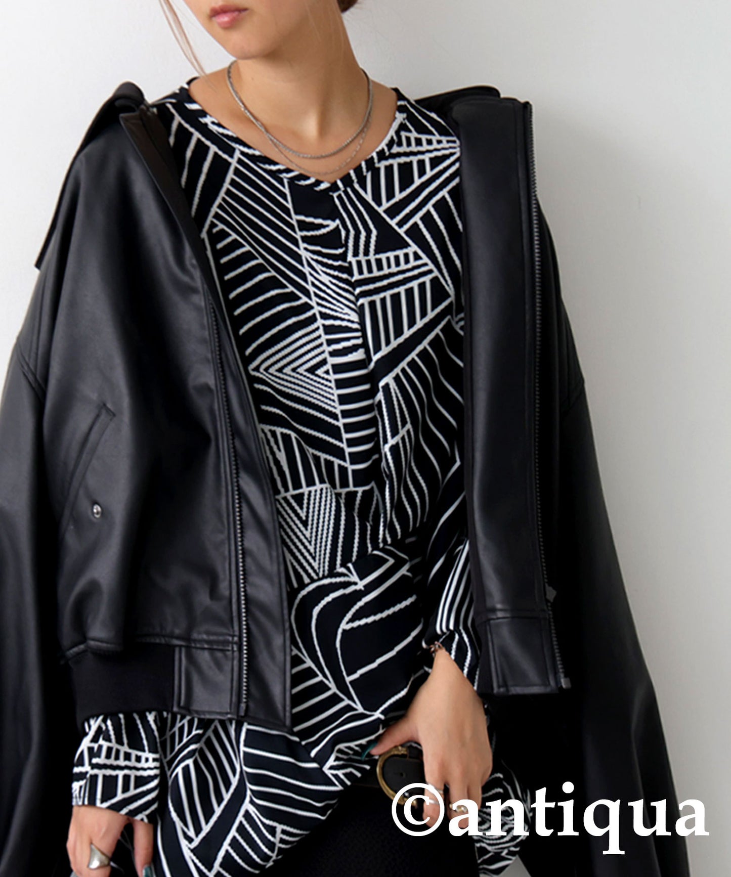 Geometric Pattern Dolman Tops Ladies