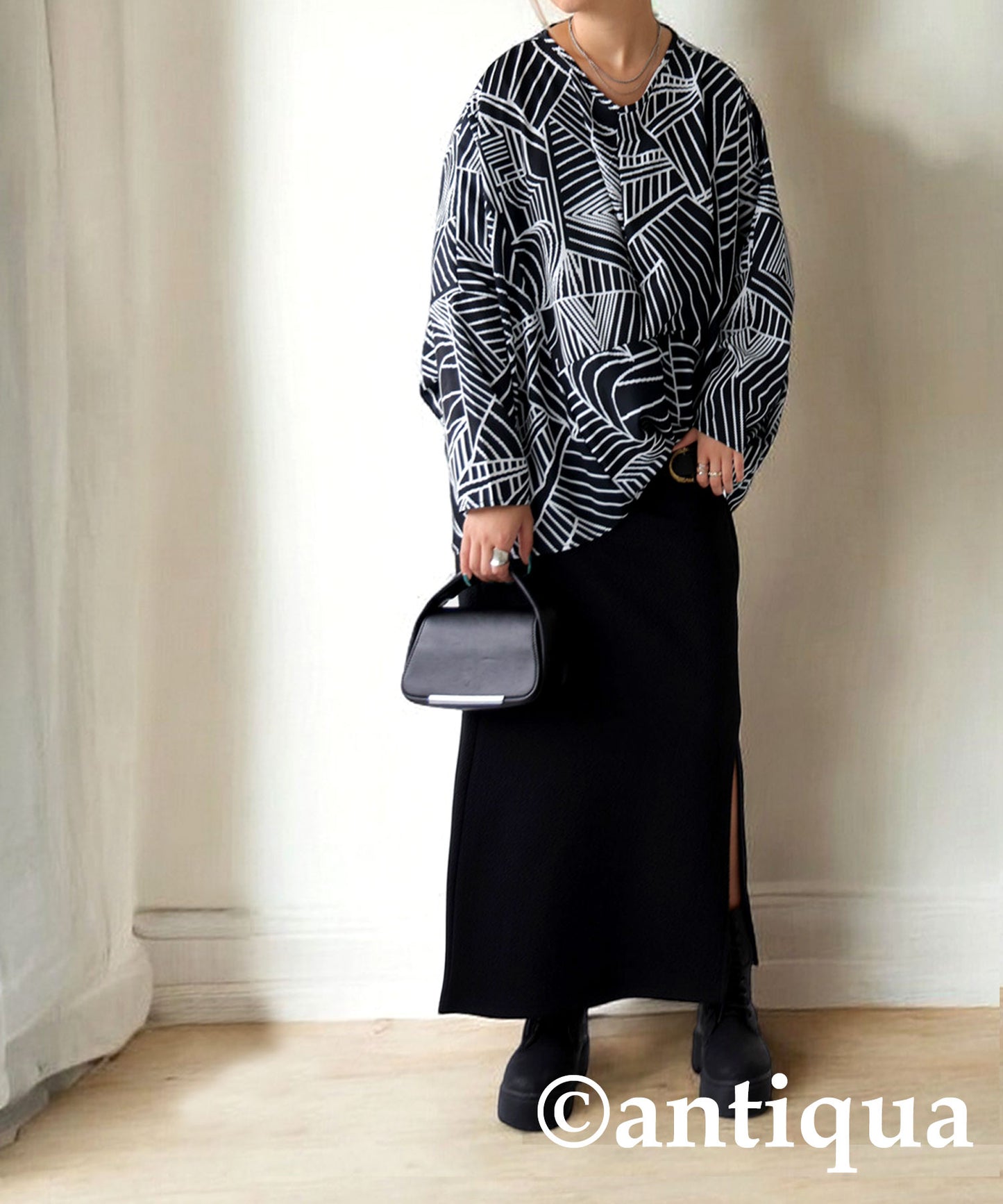 Geometric Pattern Dolman Tops Ladies