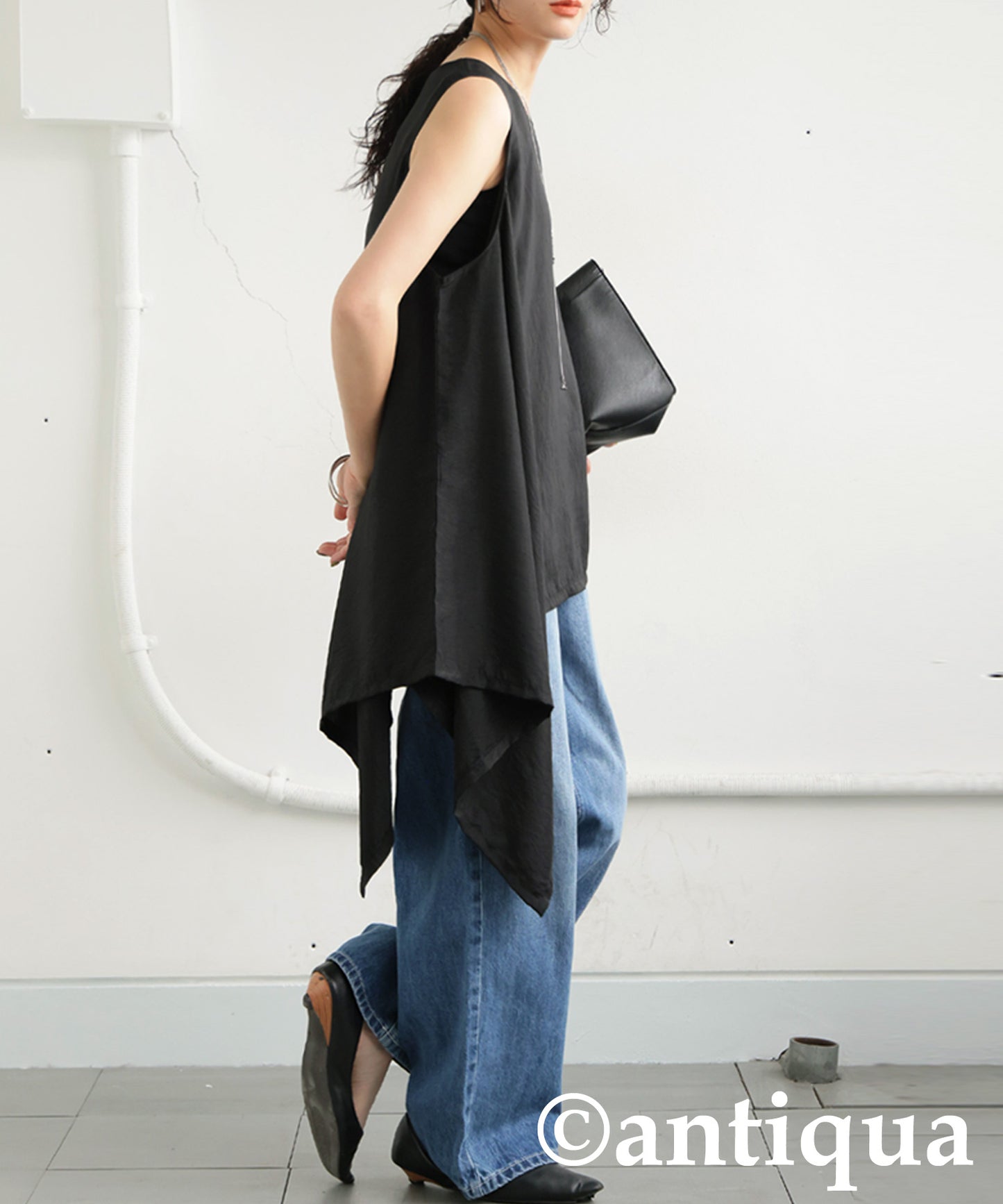 Ladies Asymmetrical Drape Tank Top