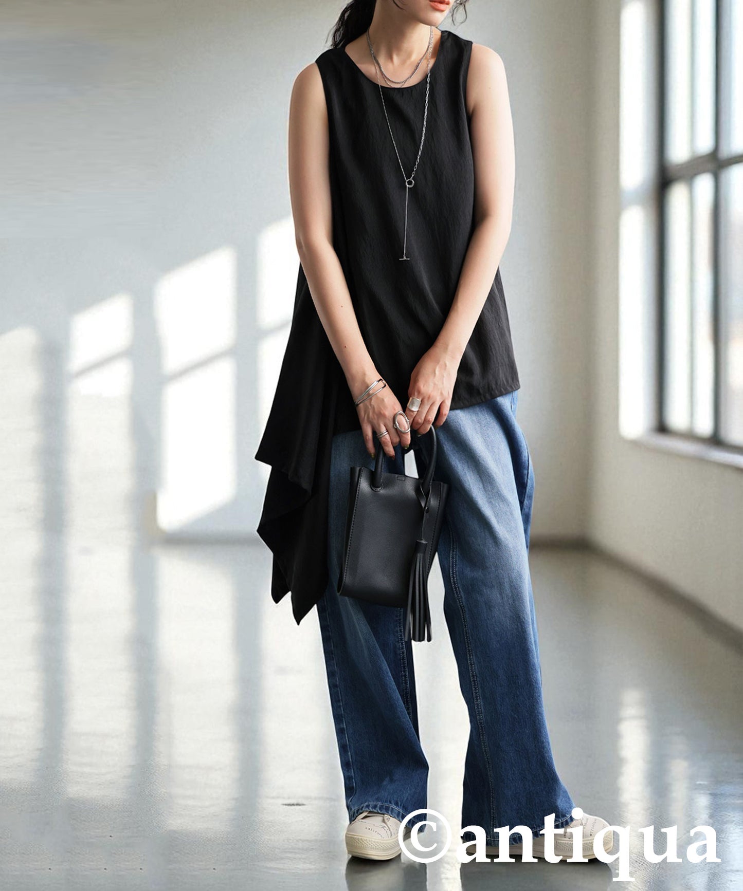 Ladies Asymmetrical Drape Tank Top