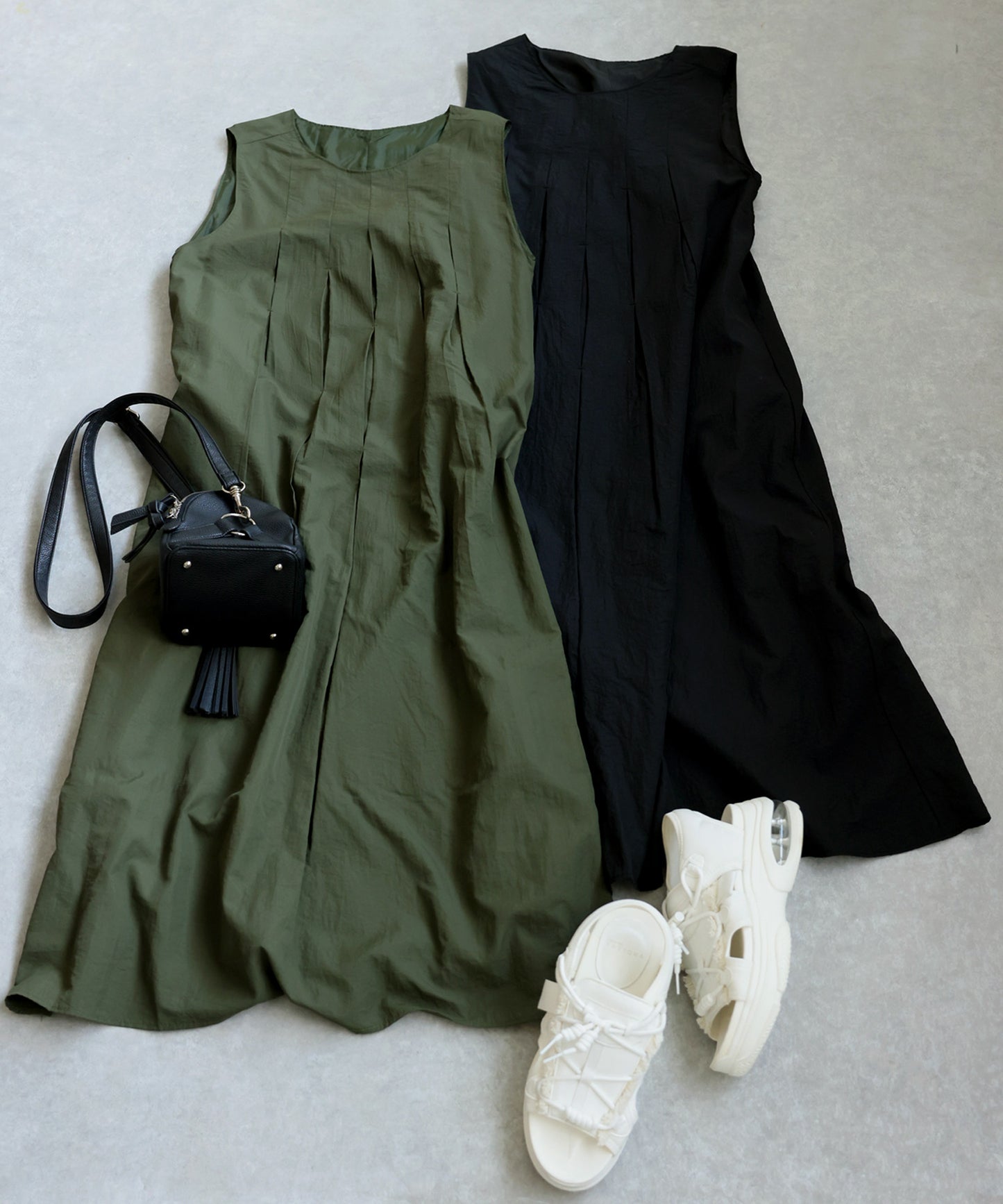 Tuck Design Dress Ladies