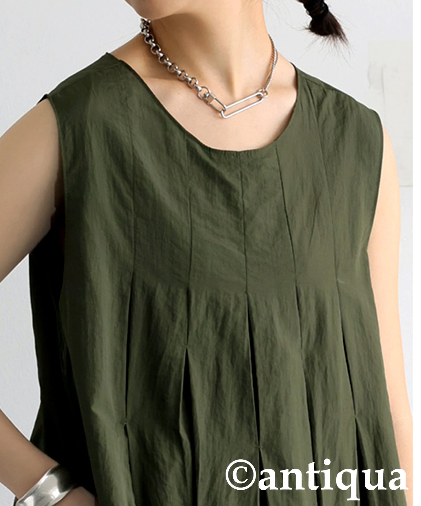 Tuck Design Dress Ladies