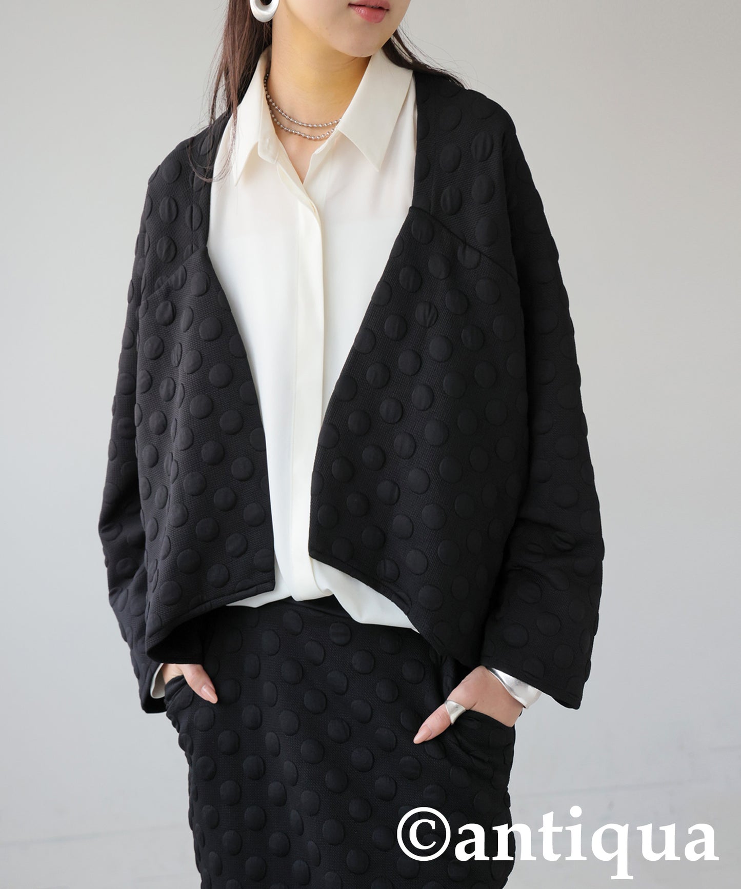 Dot Design Cardigan Ladies