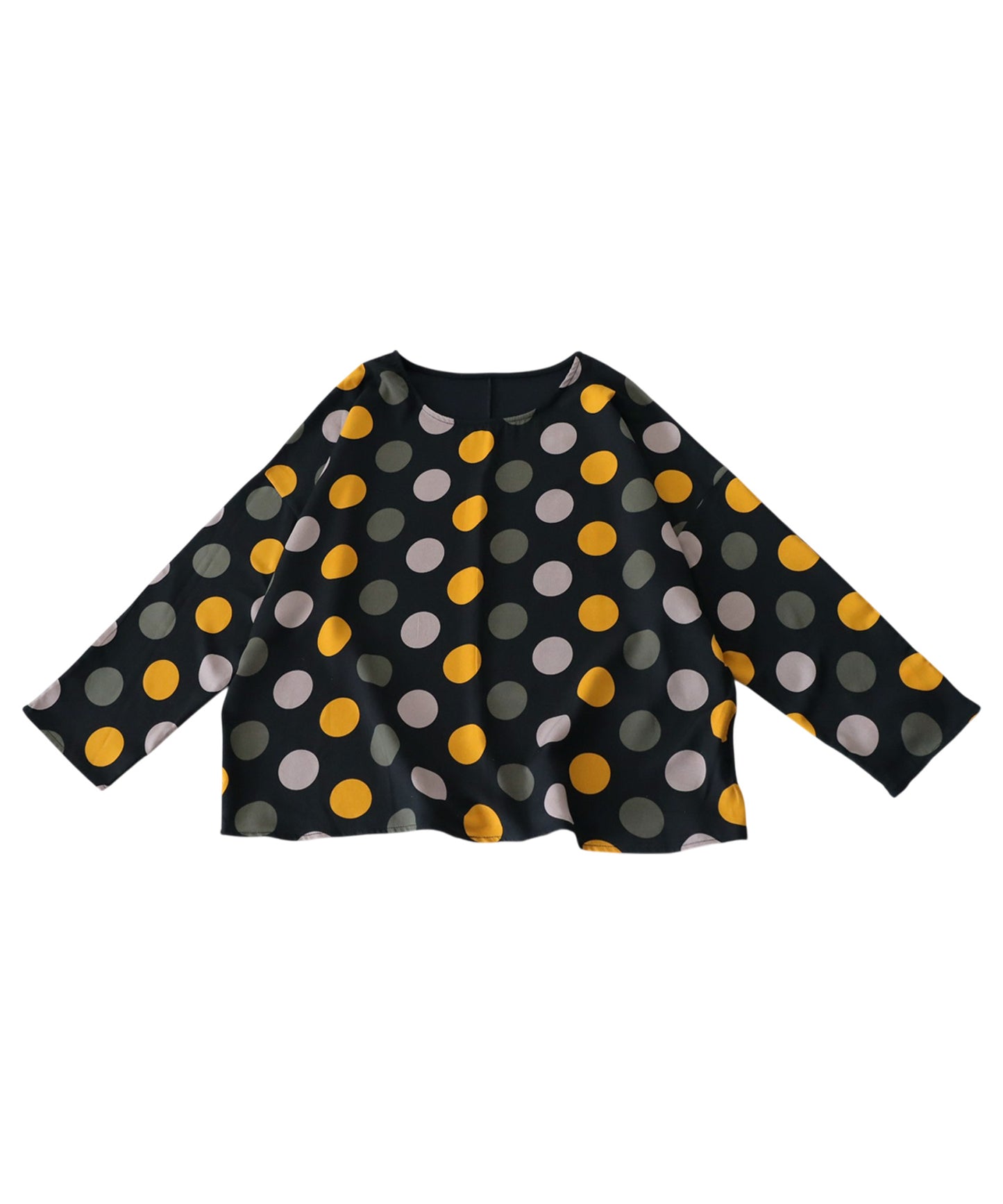 Dot Pattern Raglan Tops Ladies