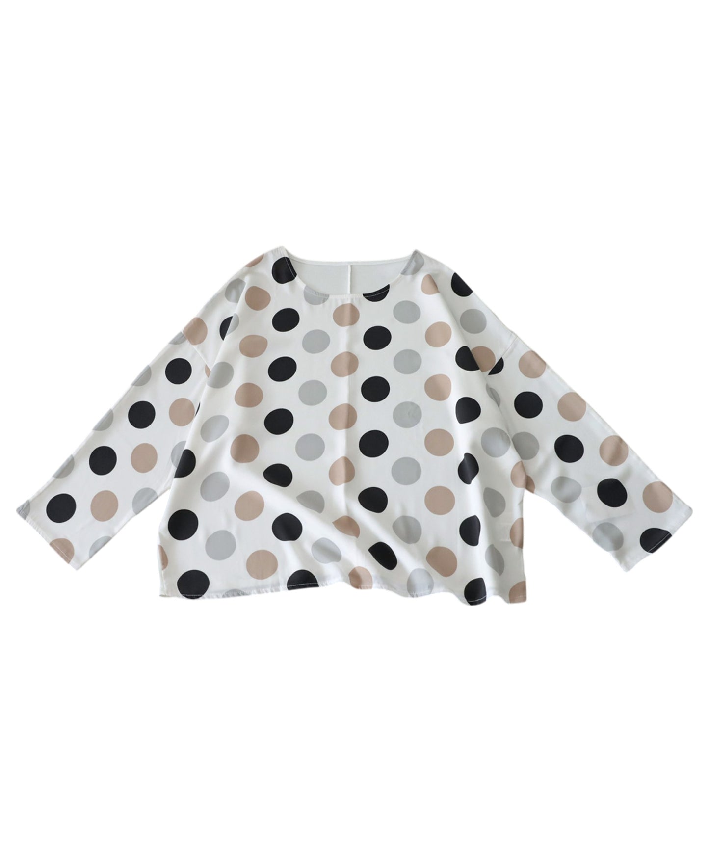 Dot Pattern Raglan Tops Ladies