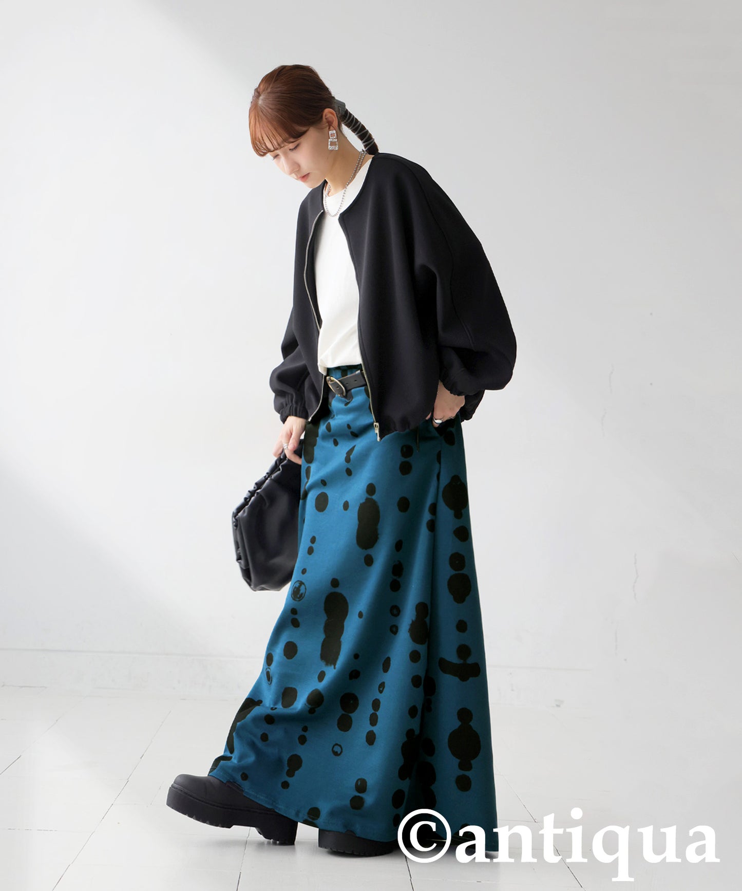 A-Line Dotted Skirt Ladies