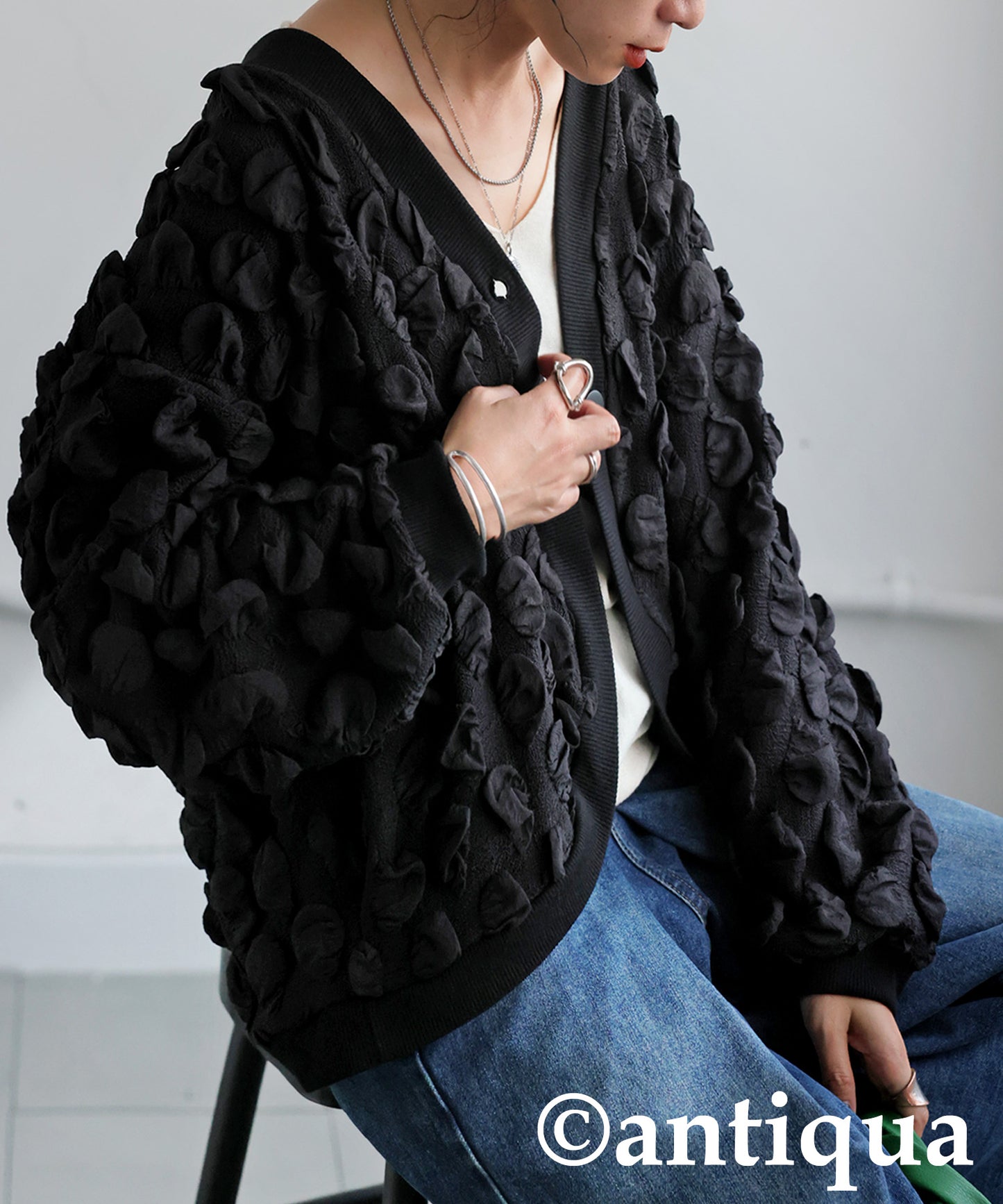 Dot Design Cardigan Ladies