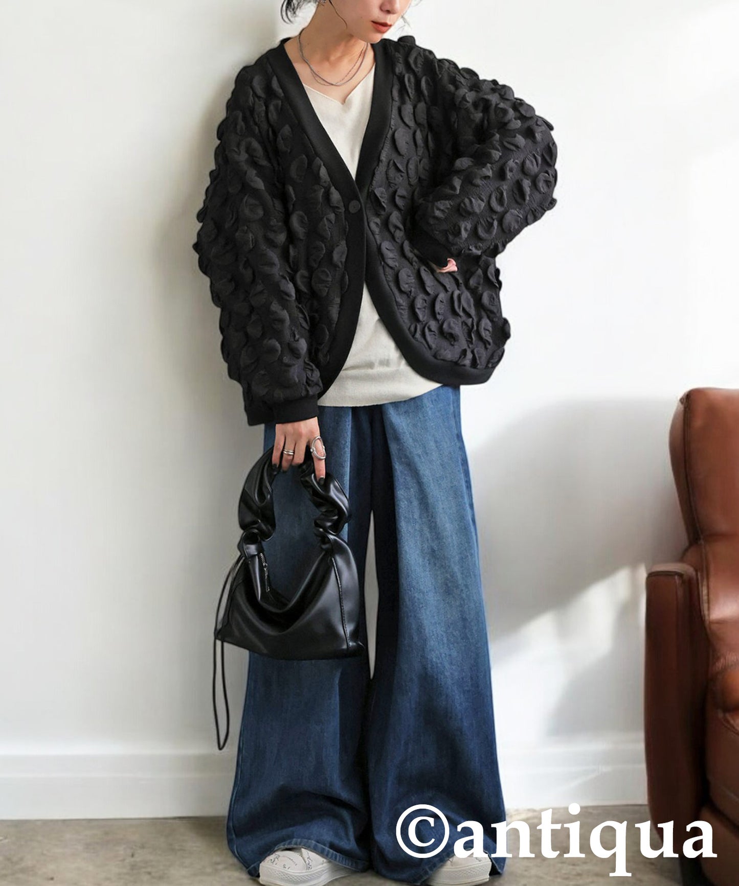 Dot Design Cardigan Ladies