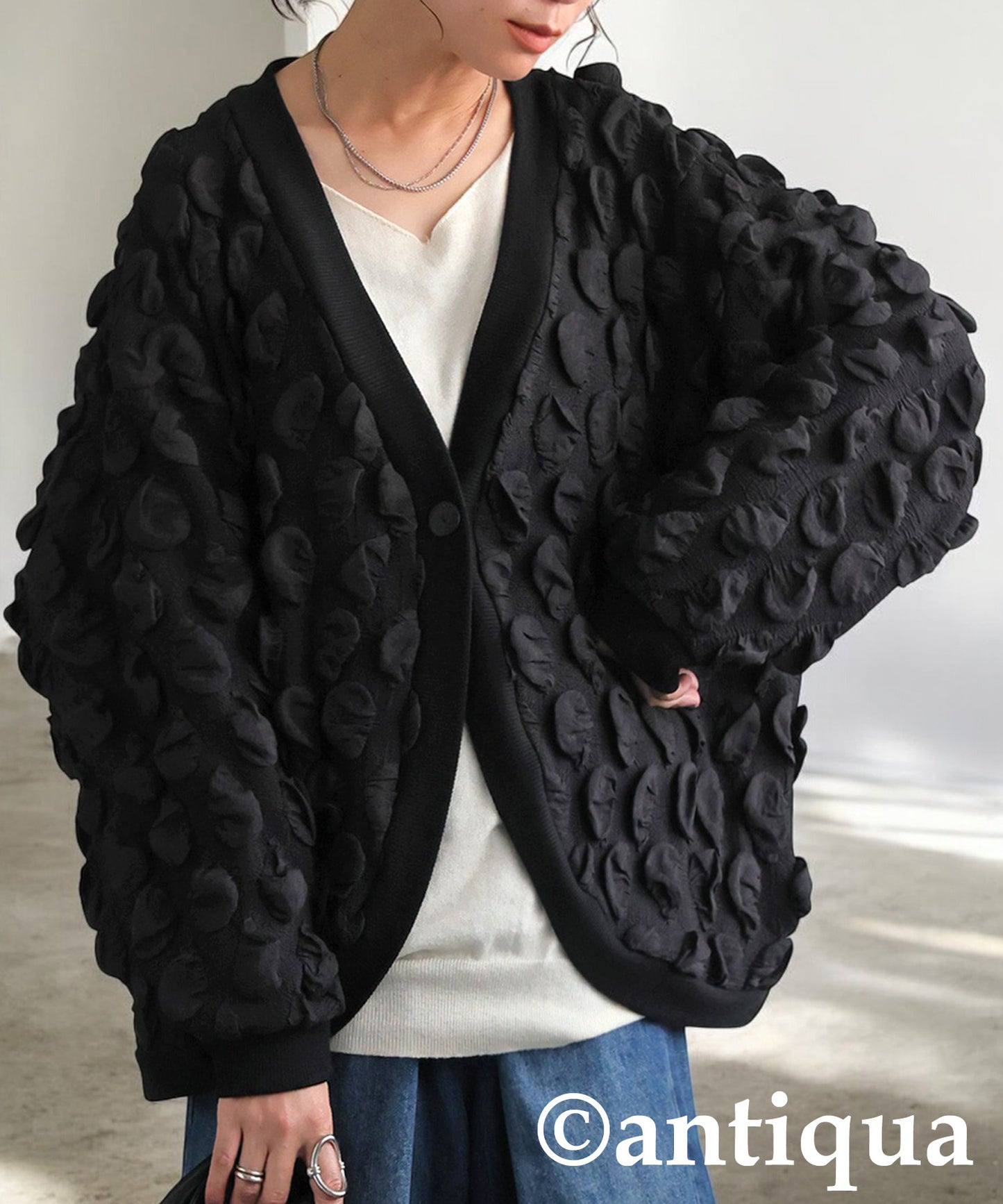 Dot Design Cardigan Ladies