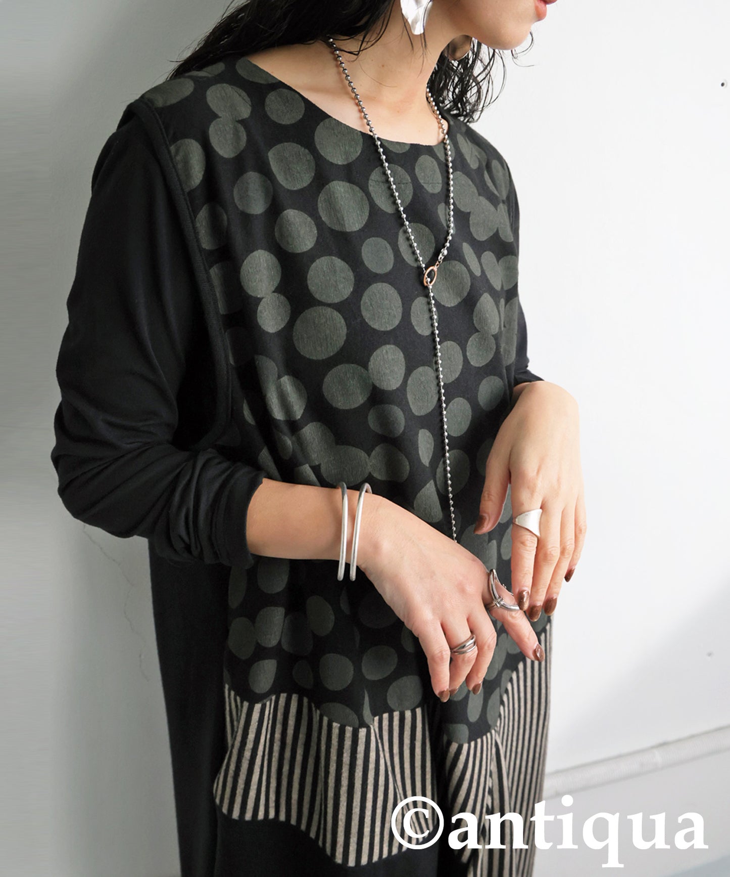 Pattern Switching Dress Ladies