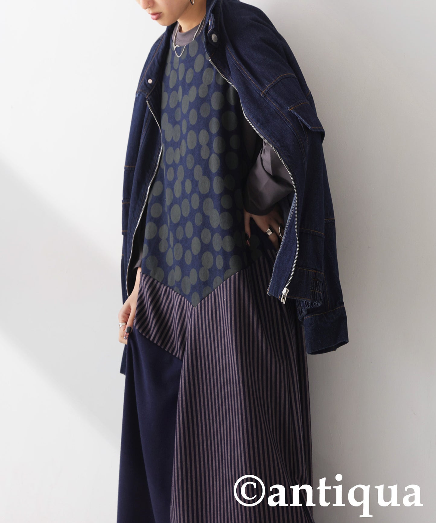 Pattern Switching Dress Ladies