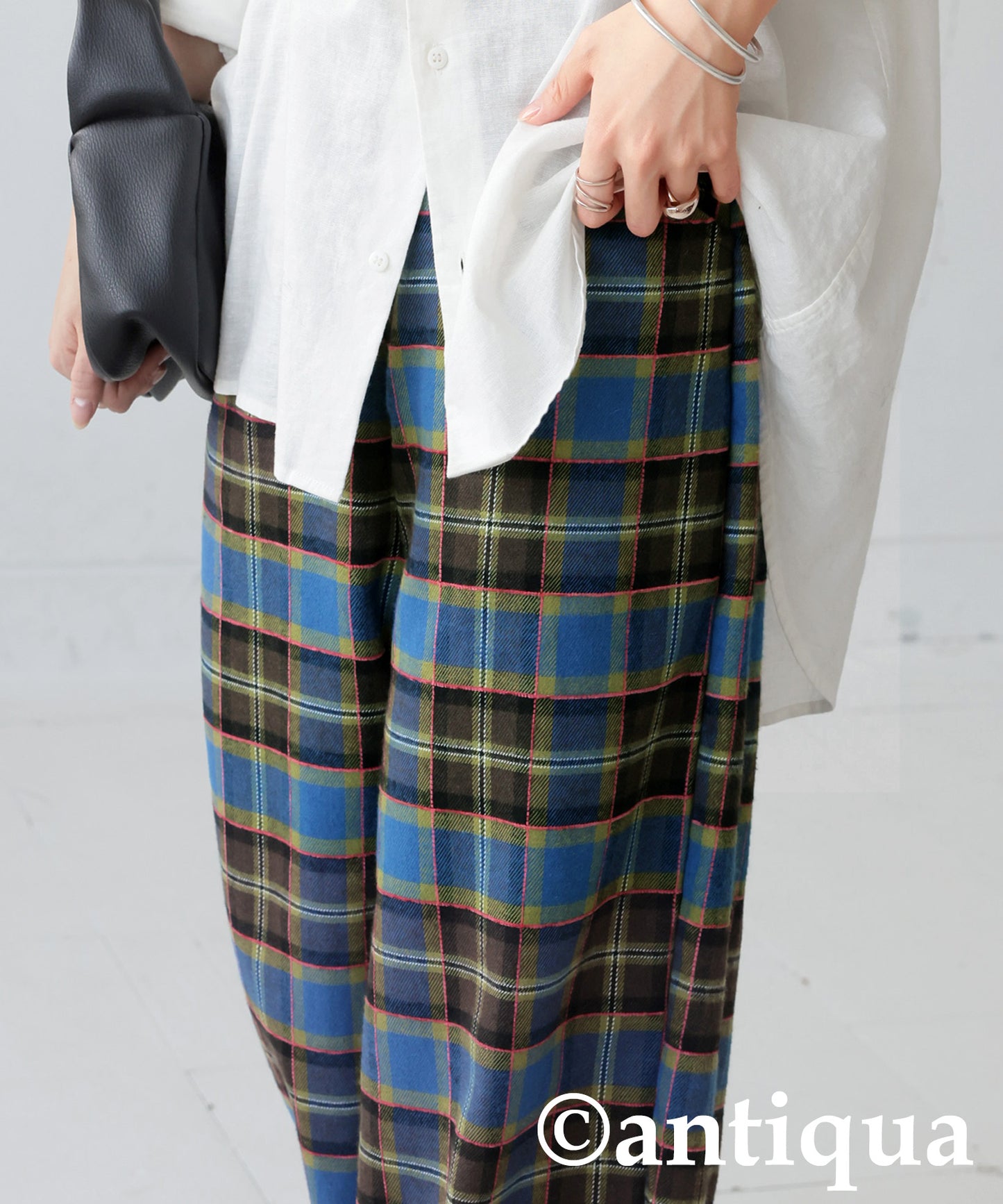 Tartan Wide Pants Ladies