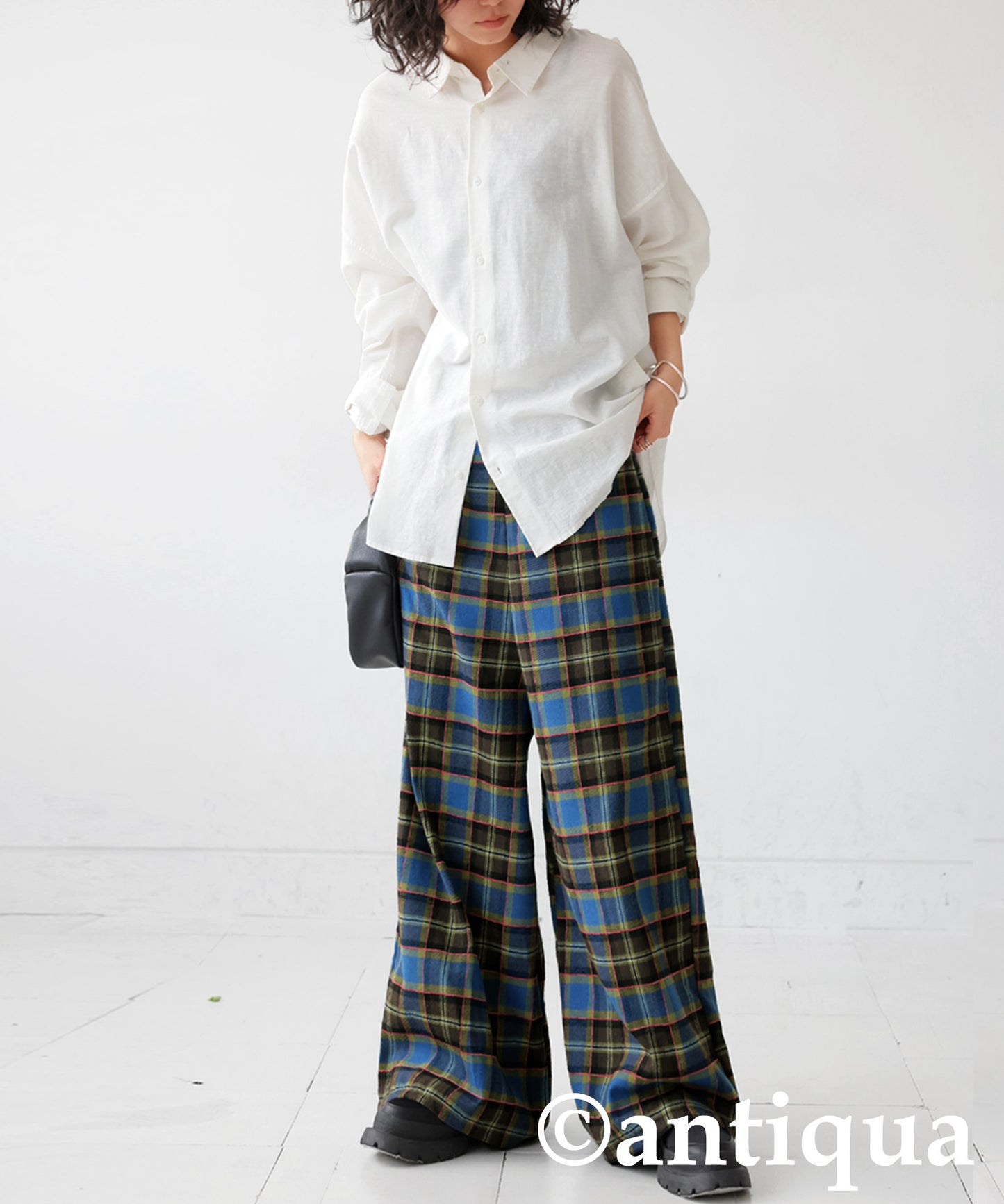 Tartan Wide Pants Ladies