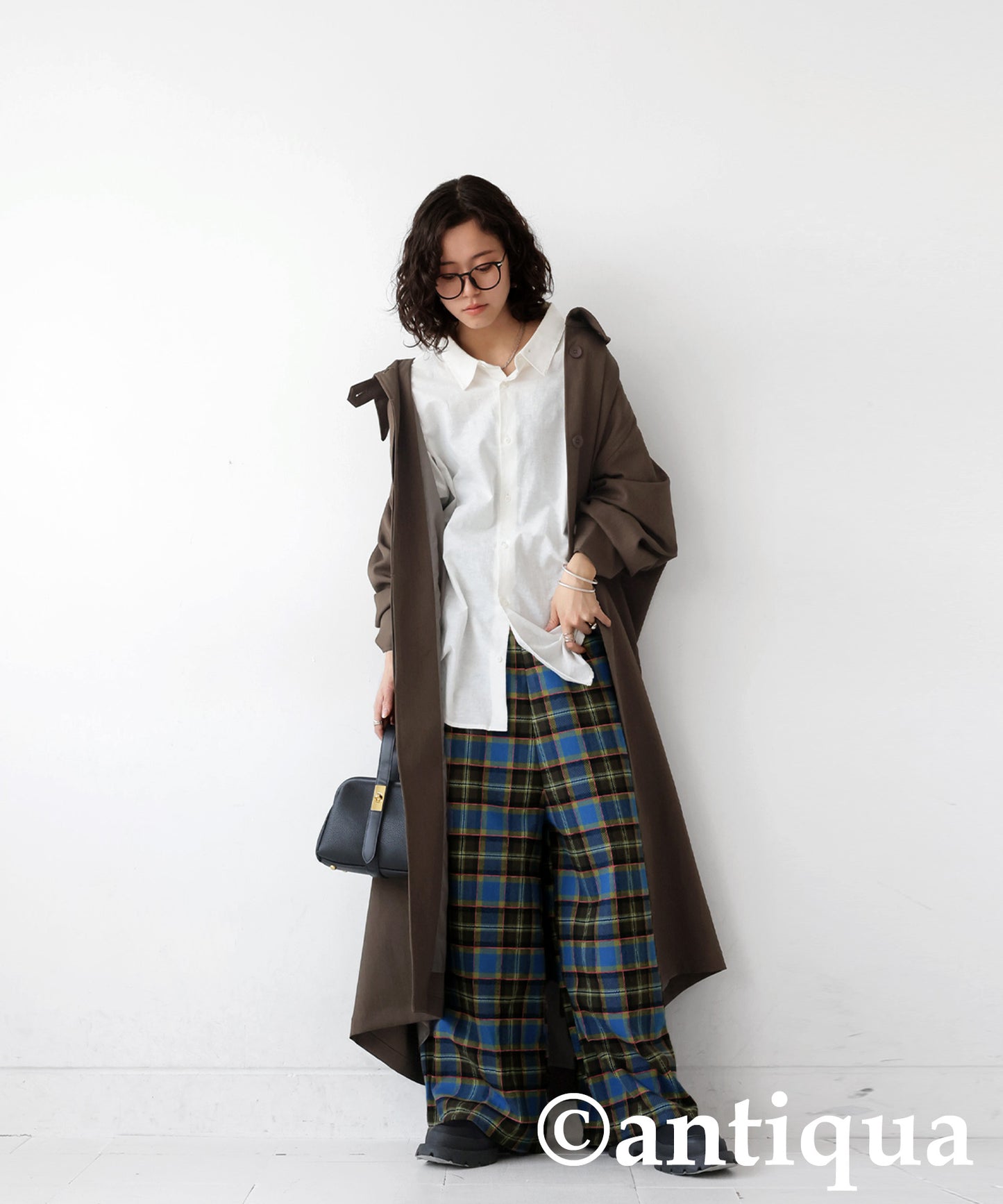 Tartan Wide Pants Ladies
